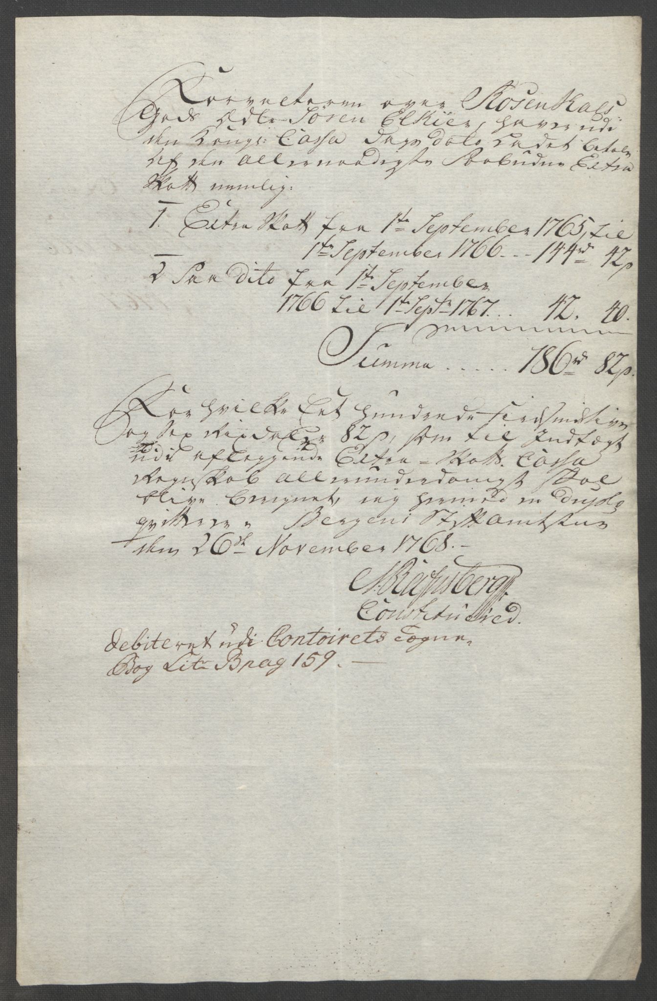 Rentekammeret inntil 1814, Reviderte regnskaper, Fogderegnskap, RA/EA-4092/R49/L3157: Ekstraskatten Rosendal Baroni, 1762-1772, s. 196