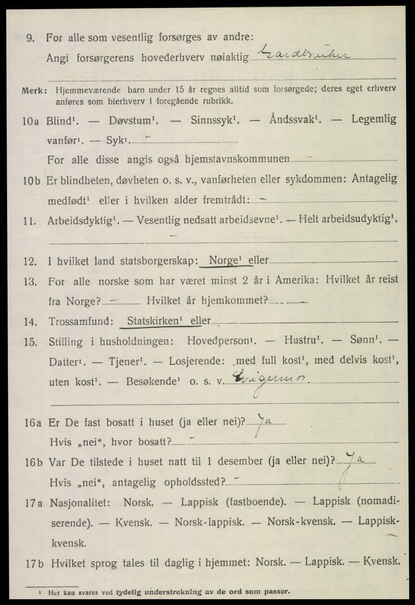 SAT, Folketelling 1920 for 1718 Leksvik herred, 1920, s. 3273