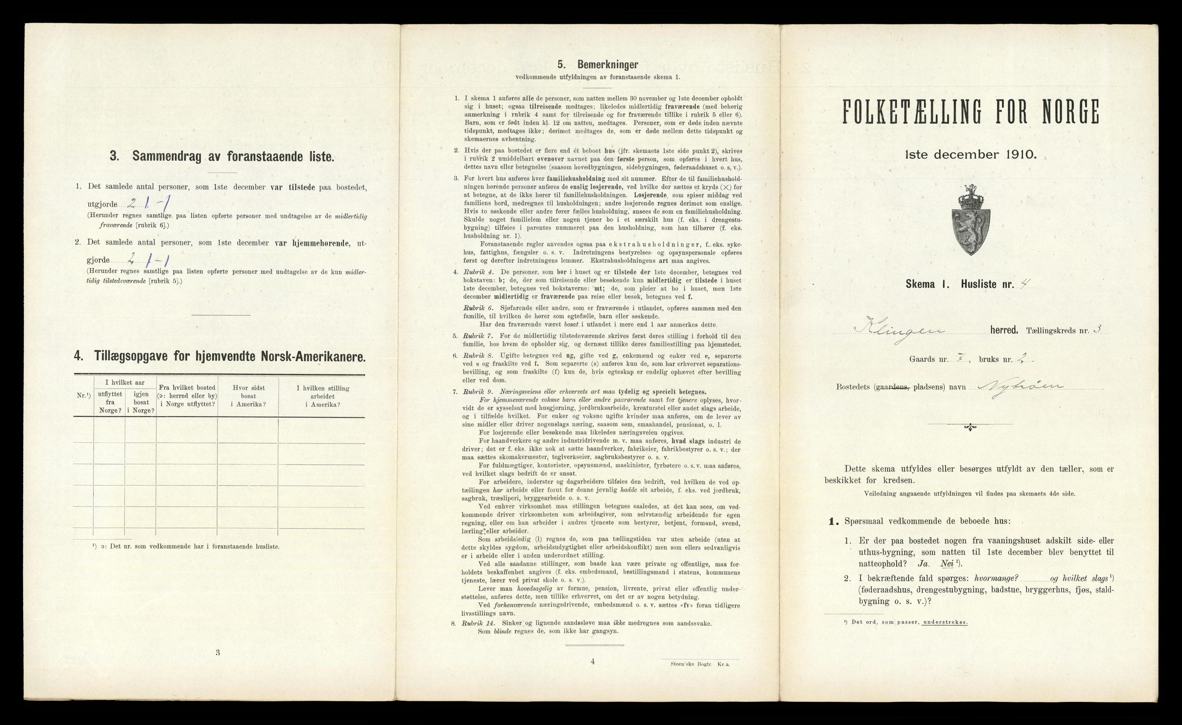 RA, Folketelling 1910 for 1746 Klinga herred, 1910, s. 263