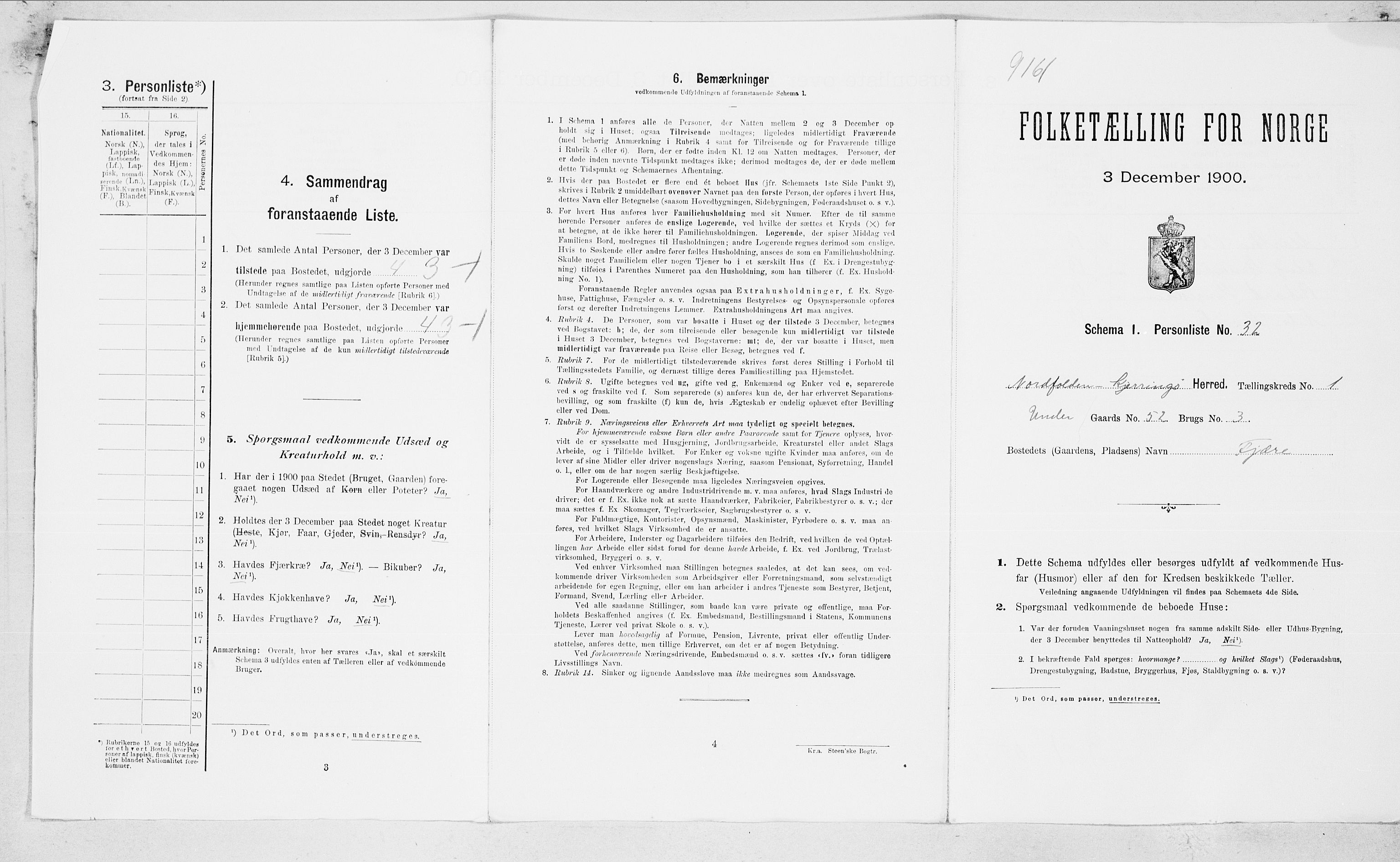 SAT, Folketelling 1900 for 1846 Nordfold-Kjerringøy herred, 1900, s. 80