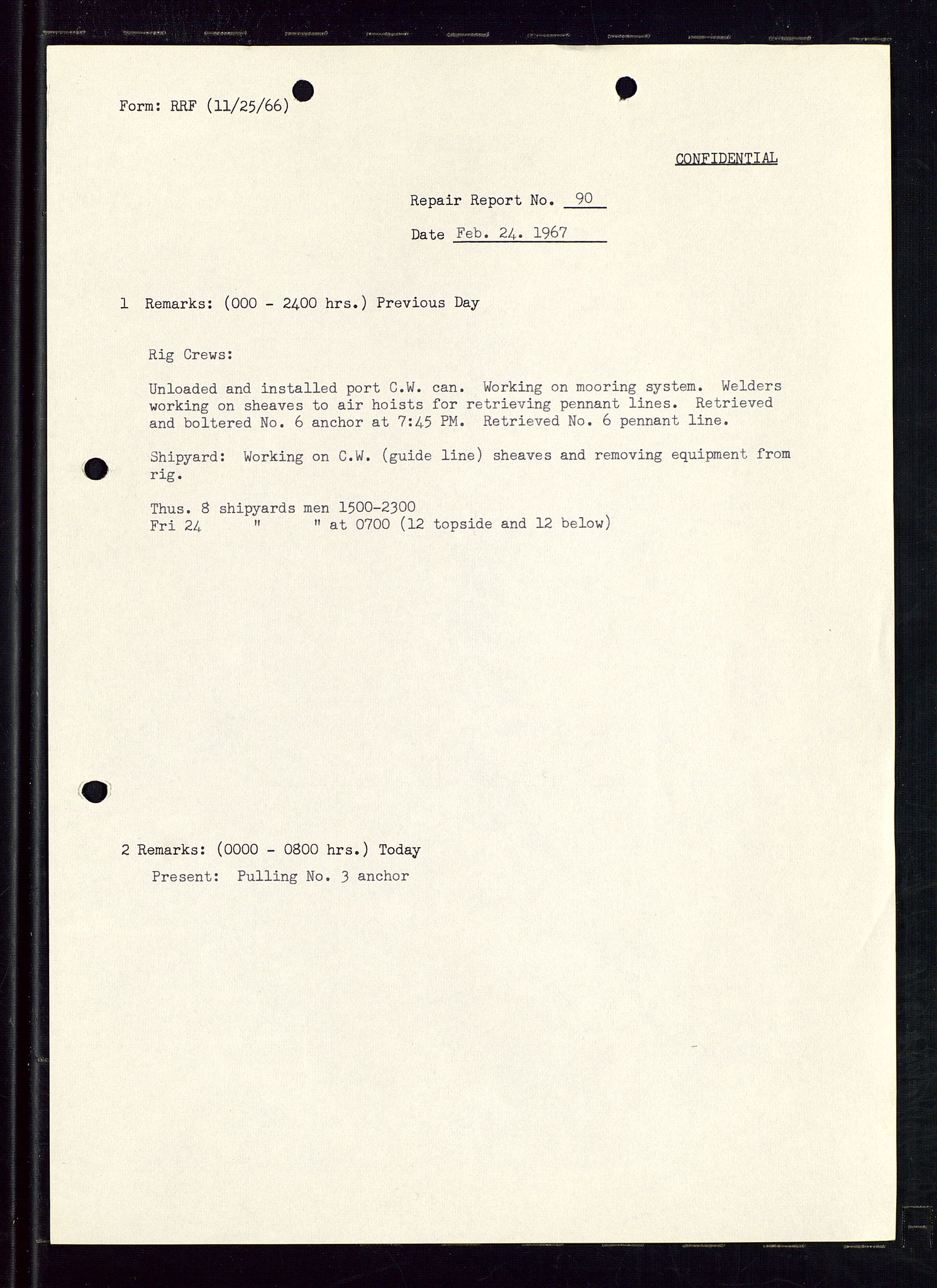 Pa 1512 - Esso Exploration and Production Norway Inc., AV/SAST-A-101917/E/Ea/L0012: Well 25/11-1 og Well 25/10-3, 1966-1967, s. 4