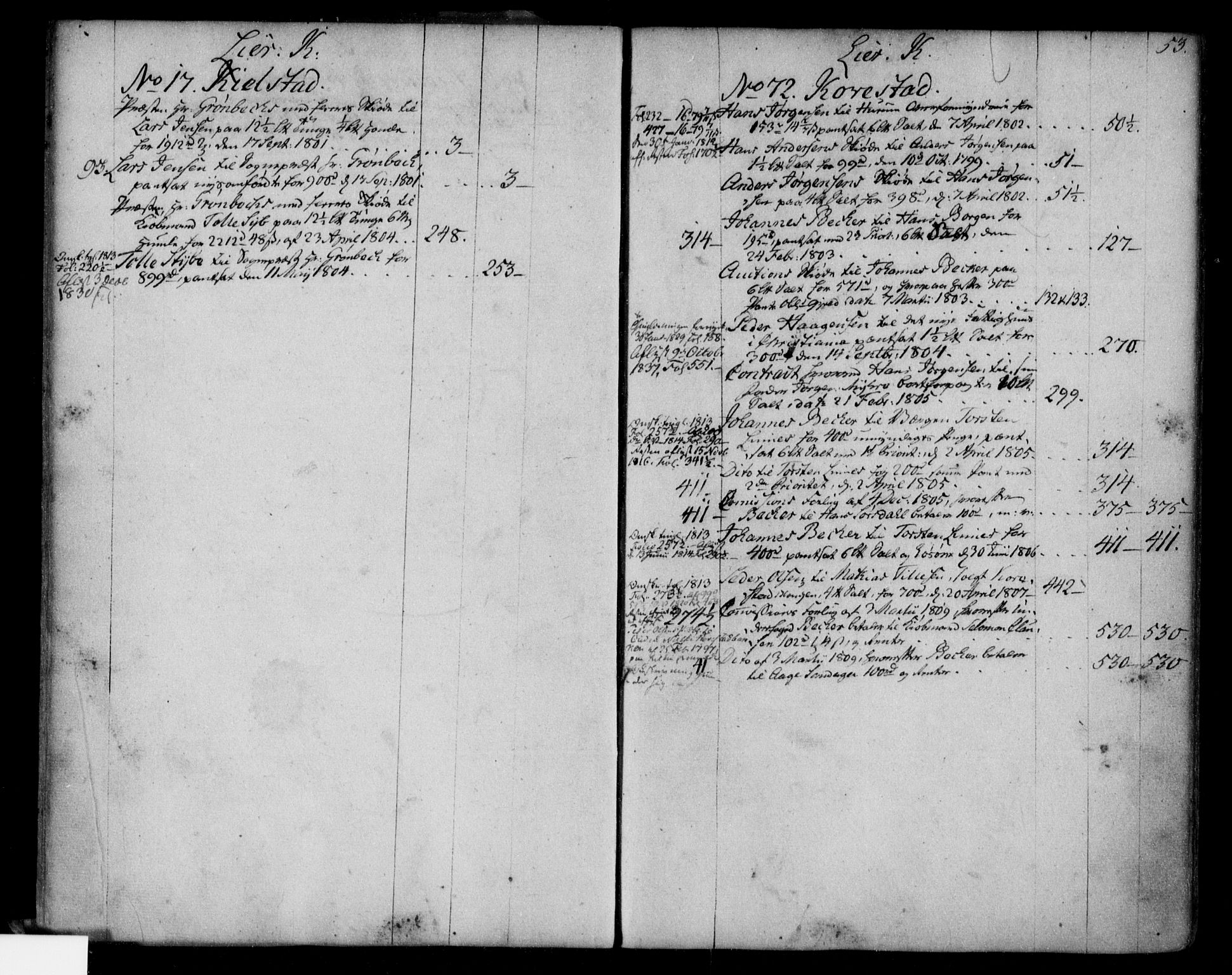 Lier, Røyken og Hurum sorenskriveri, SAKO/A-89/G/Gb/Gba/L0006: Panteregister nr. I 6, 1801-1809, s. 53
