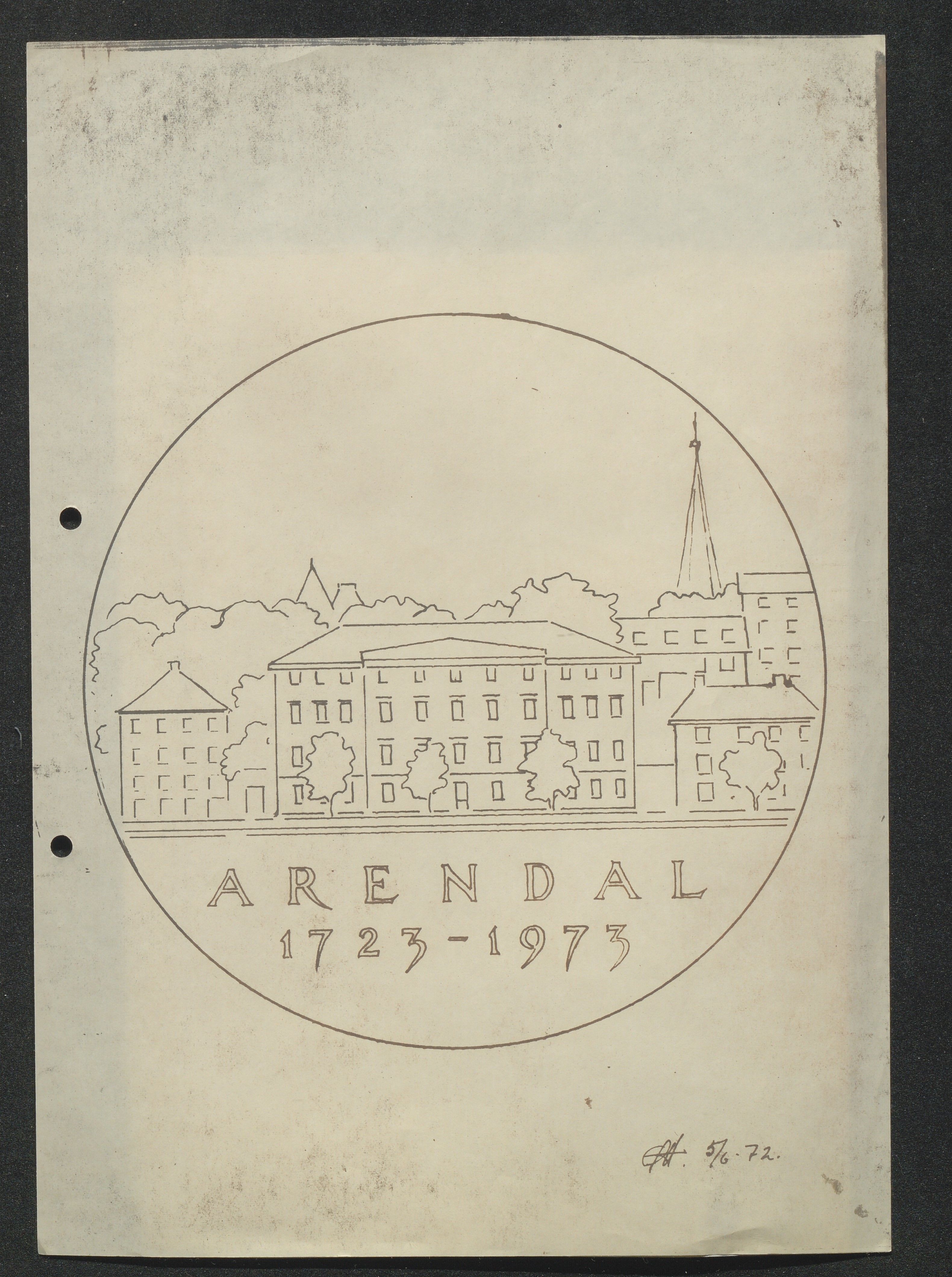 Byjubileet i Arendal 1973 , AAKS/KA0906-492a/E/E01/L0001: Generelt, 1969-1983