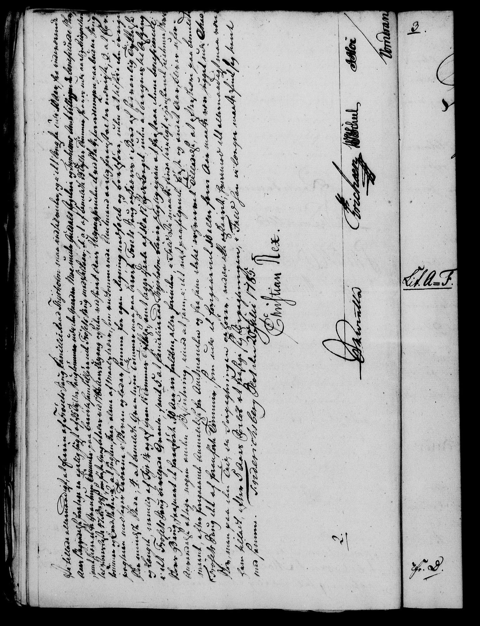 Rentekammeret, Kammerkanselliet, RA/EA-3111/G/Gf/Gfa/L0067: Norsk relasjons- og resolusjonsprotokoll (merket RK 52.67), 1785, s. 654