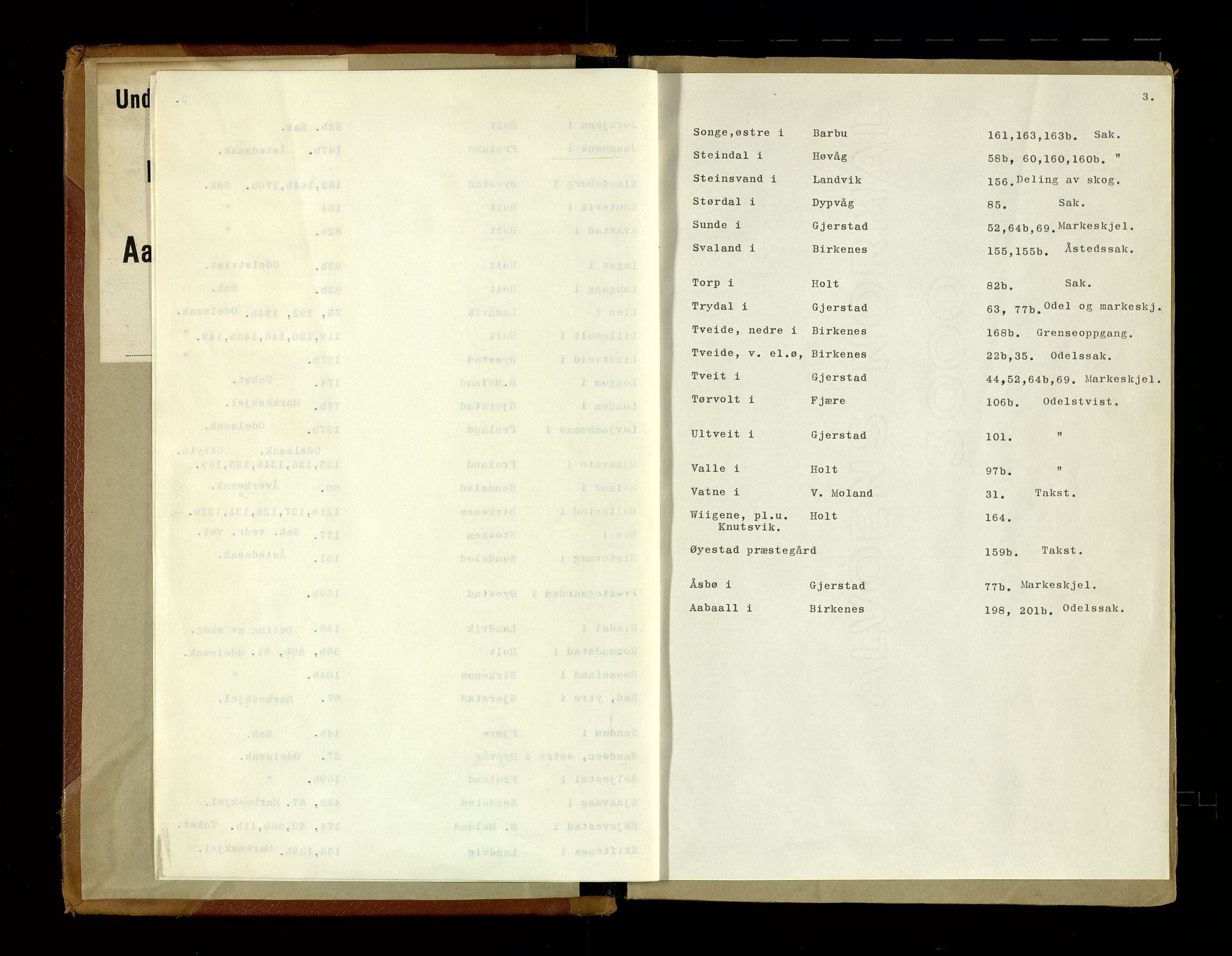 Nedenes sorenskriveri før 1824, SAK/1221-0007/F/Fb/L0001: Ekstrarettsprotokoll med register nr 1, 1733-1742