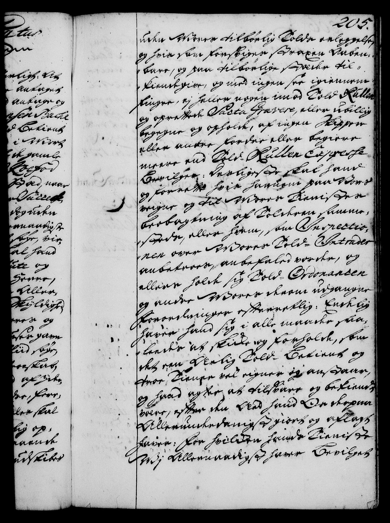 Rentekammeret, Kammerkanselliet, RA/EA-3111/G/Gg/Gge/L0001: Norsk bestallingsprotokoll med register (merket RK 53.25), 1720-1730, s. 205