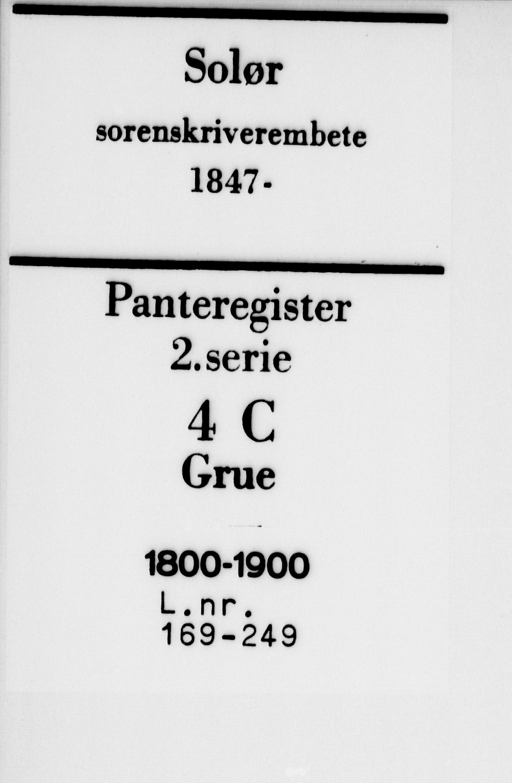 Solør tingrett, SAH/TING-008/H/Ha/Hac/L0004: Panteregister nr. C, 1800-1900