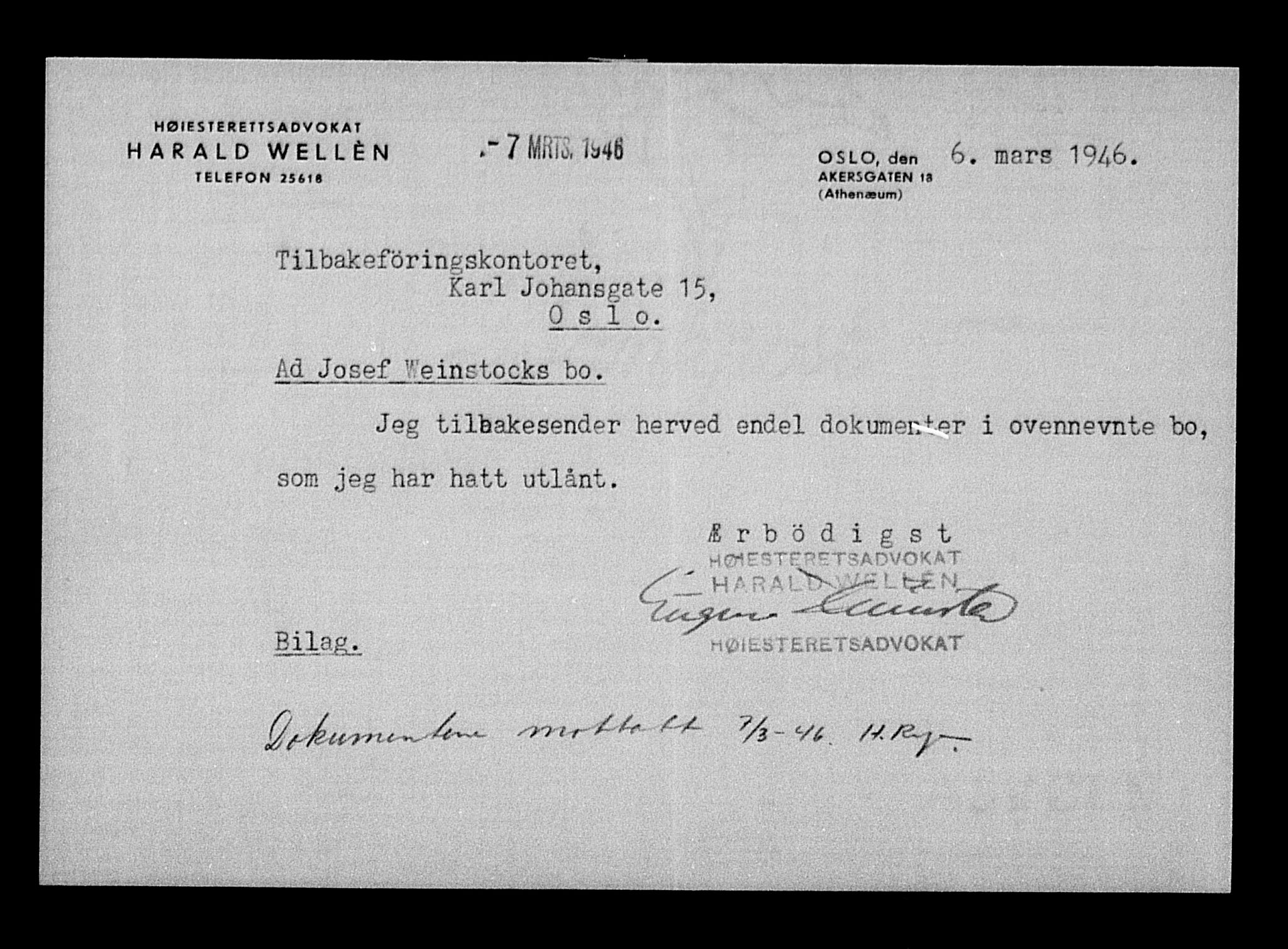 Justisdepartementet, Tilbakeføringskontoret for inndratte formuer, AV/RA-S-1564/H/Hc/Hcc/L0985: --, 1945-1947, s. 457