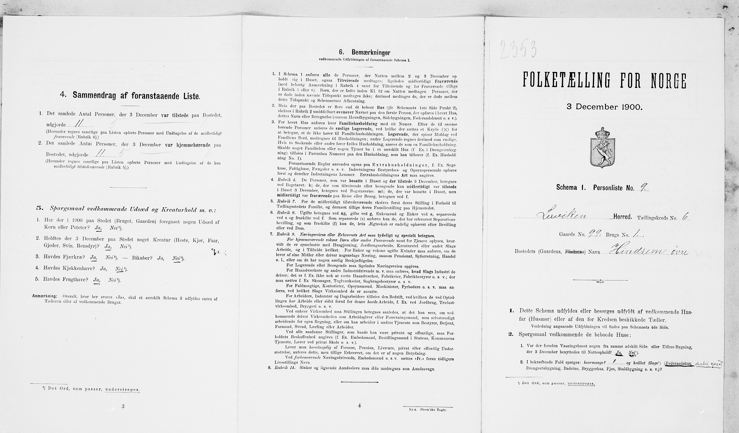 SAT, Folketelling 1900 for 1718 Leksvik herred, 1900, s. 789