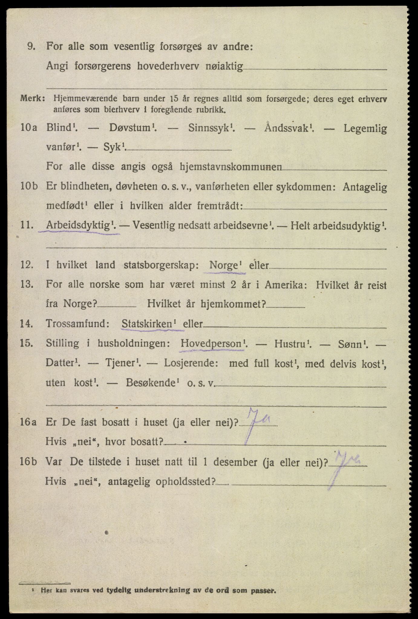 SAK, Folketelling 1920 for 0936 Hornnes herred, 1920, s. 1122
