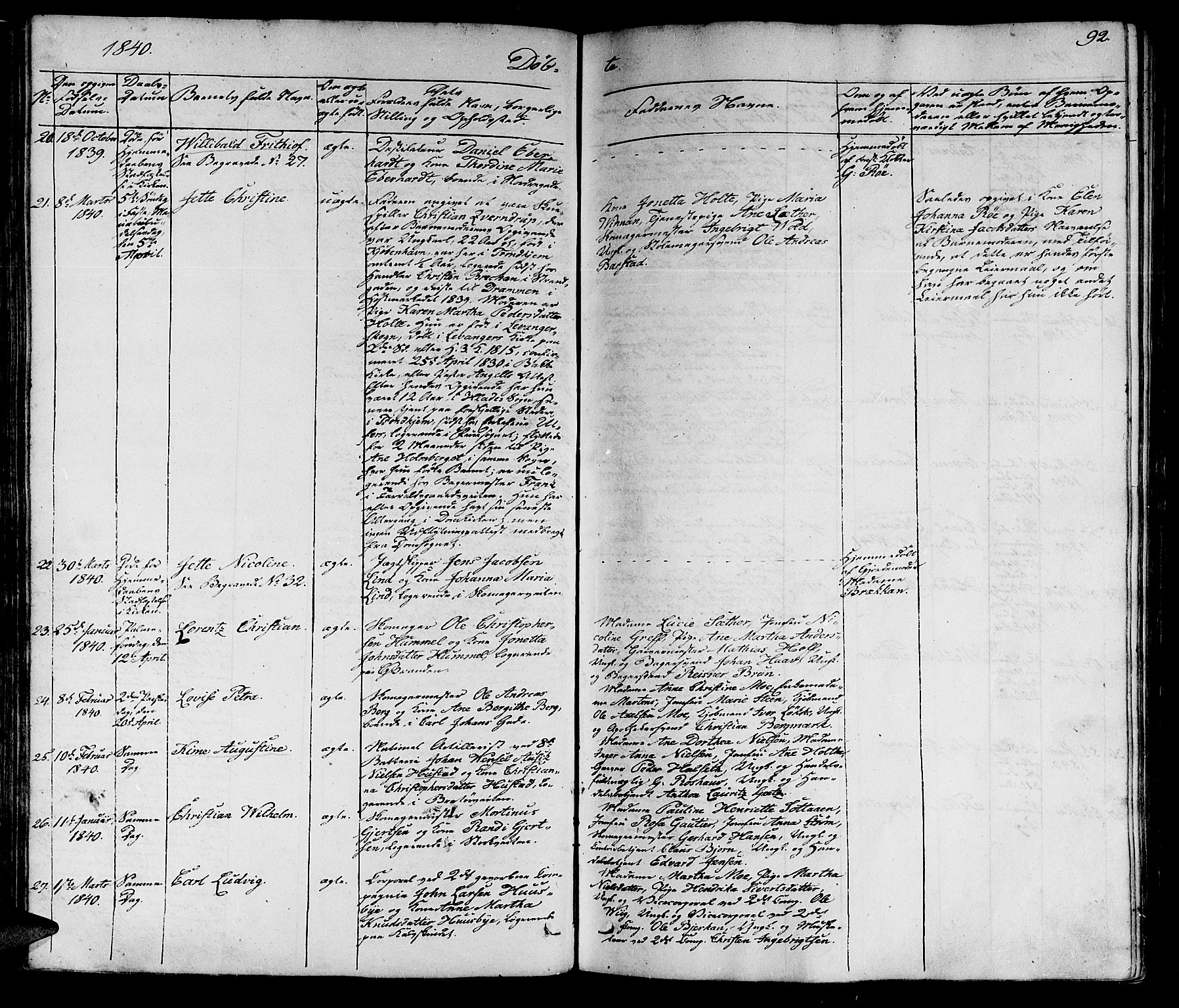 Ministerialprotokoller, klokkerbøker og fødselsregistre - Sør-Trøndelag, AV/SAT-A-1456/602/L0136: Klokkerbok nr. 602C04, 1833-1845, s. 92