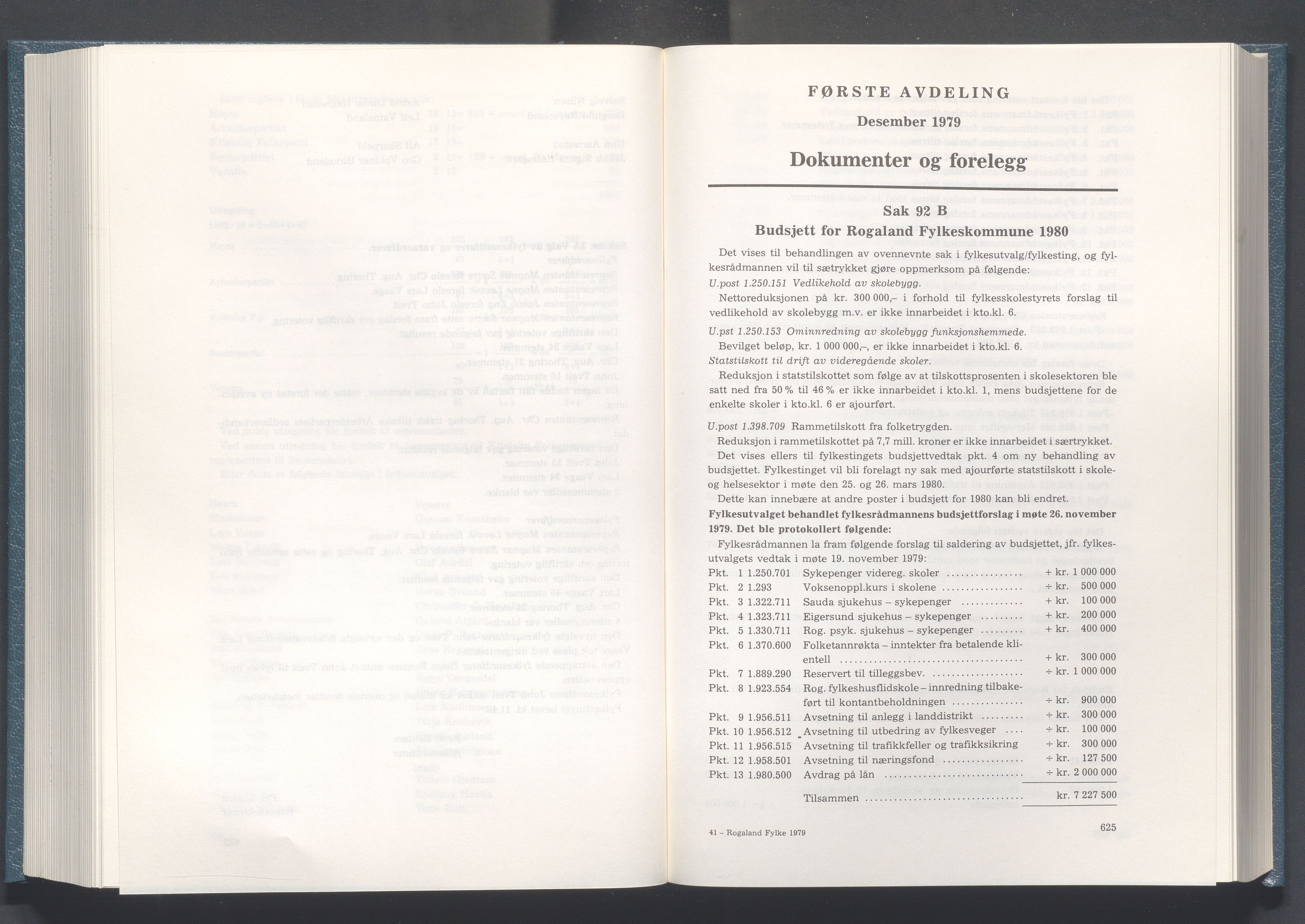 Rogaland fylkeskommune - Fylkesrådmannen , IKAR/A-900/A/Aa/Aaa/L0099: Møtebok , 1979, s. 624-625