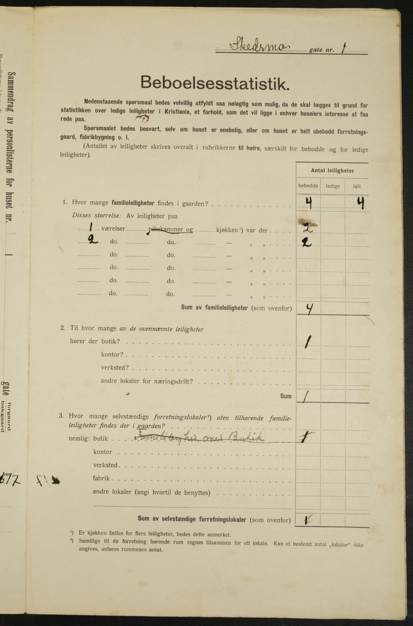 OBA, Kommunal folketelling 1.2.1913 for Kristiania, 1913, s. 95277