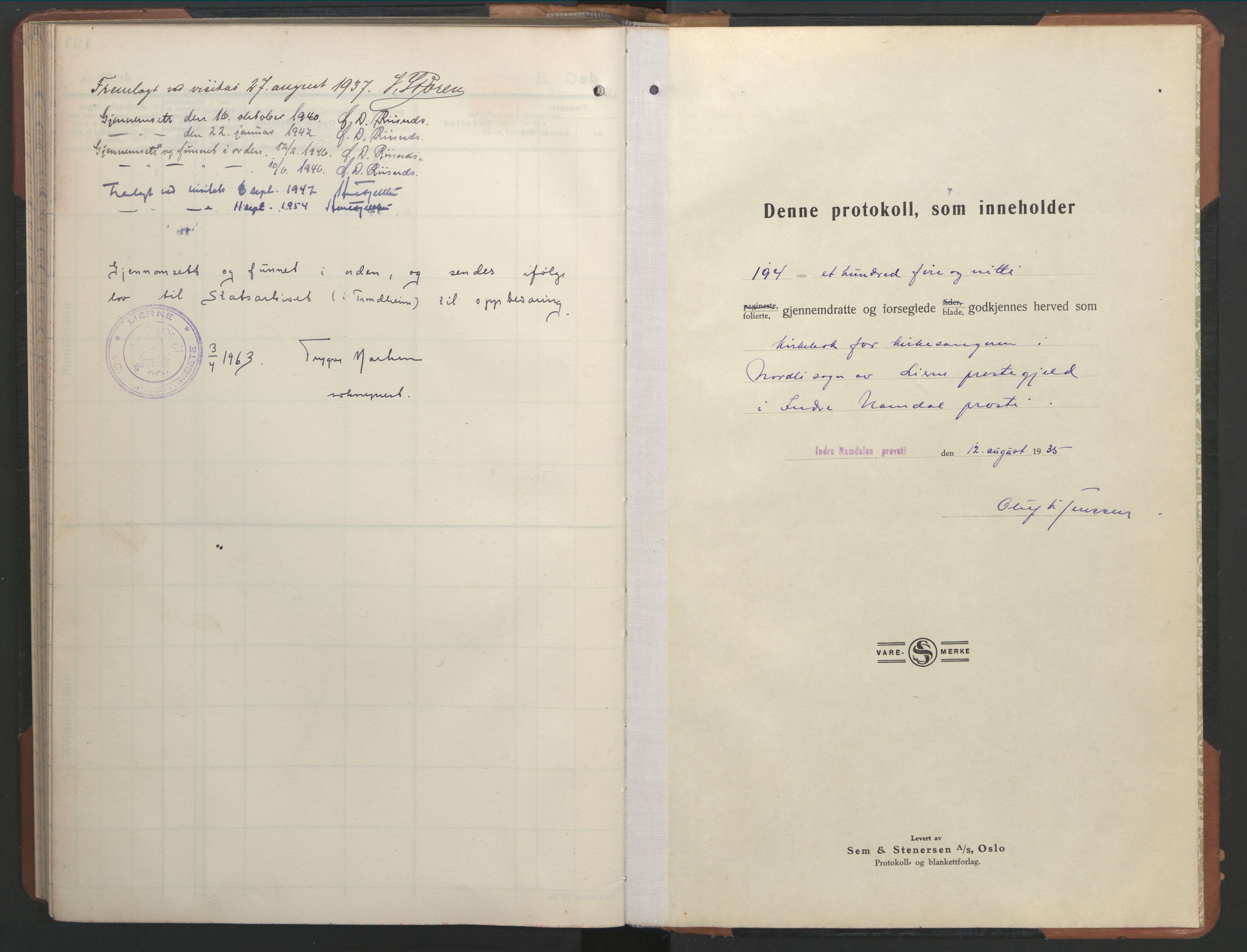 Ministerialprotokoller, klokkerbøker og fødselsregistre - Nord-Trøndelag, SAT/A-1458/755/L0500: Klokkerbok nr. 755C01, 1920-1962