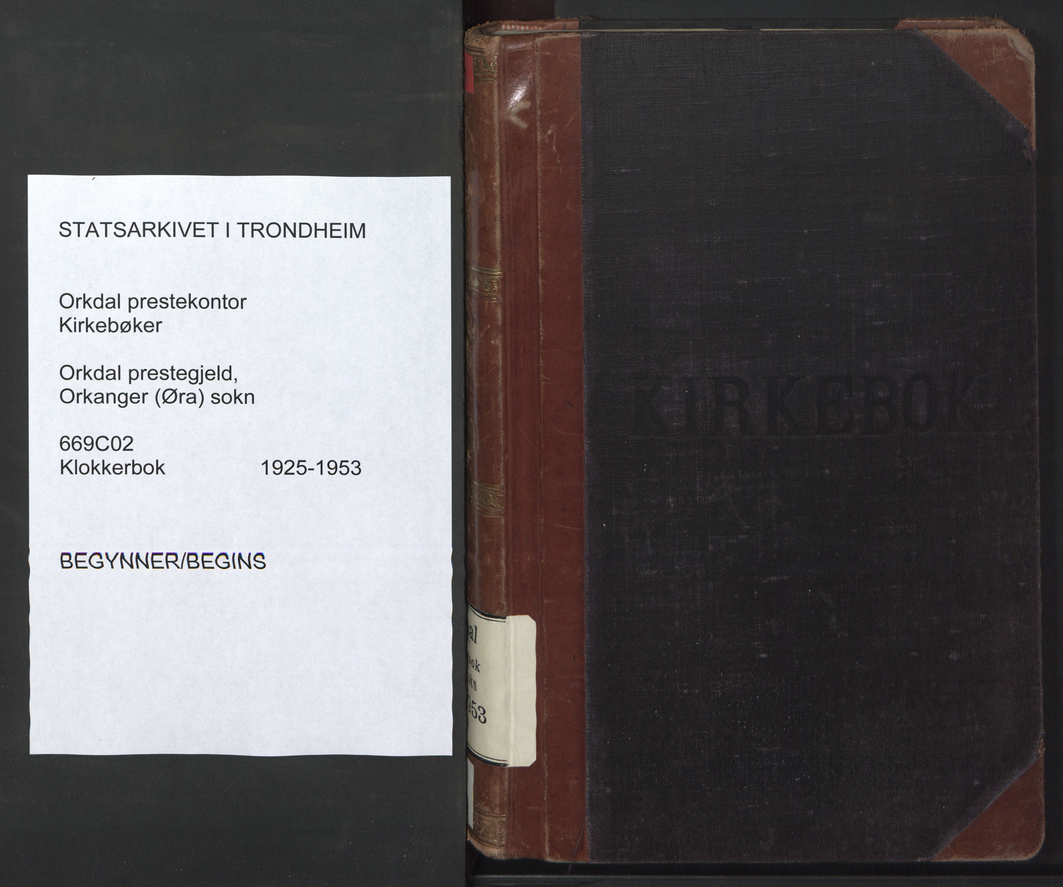 Ministerialprotokoller, klokkerbøker og fødselsregistre - Sør-Trøndelag, SAT/A-1456/669/L0832: Klokkerbok nr. 669C02, 1925-1953
