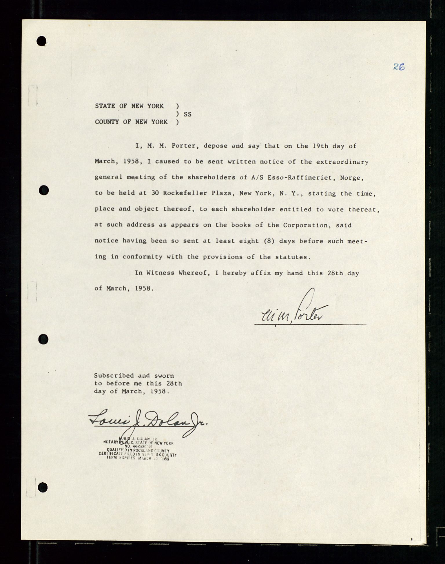 PA 1537 - A/S Essoraffineriet Norge, AV/SAST-A-101957/A/Aa/L0002/0001: Styremøter / Shareholder meetings, Board meeting minutes, 1957-1961, s. 48