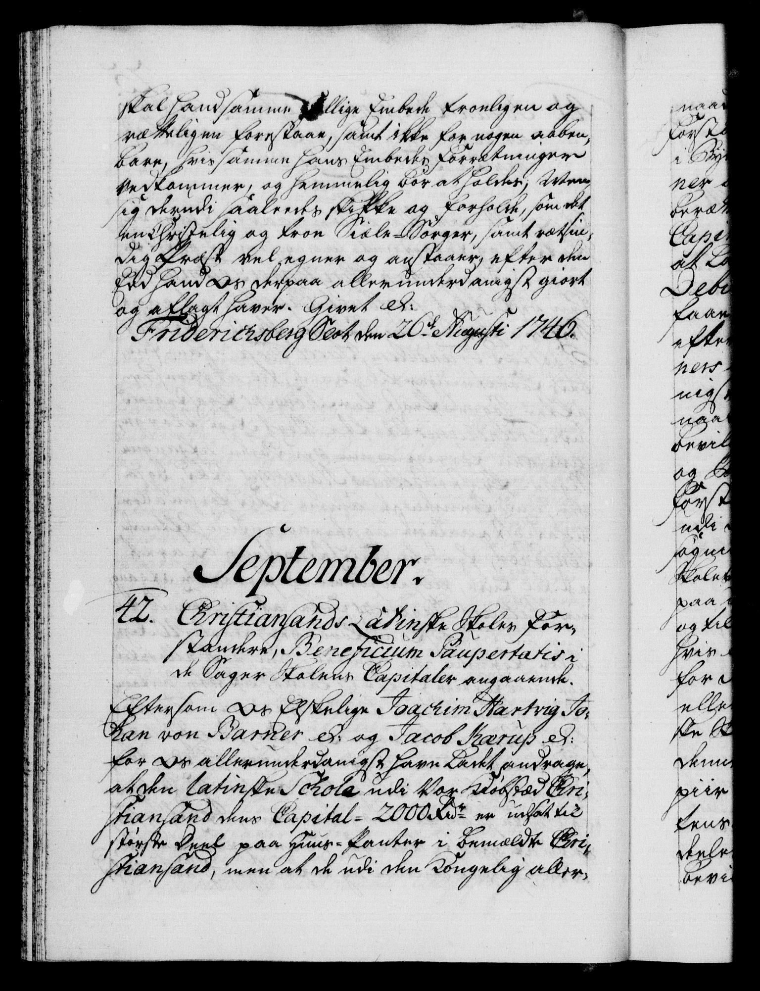 Danske Kanselli 1572-1799, RA/EA-3023/F/Fc/Fca/Fcaa/L0035: Norske registre, 1746-1748, s. 25b