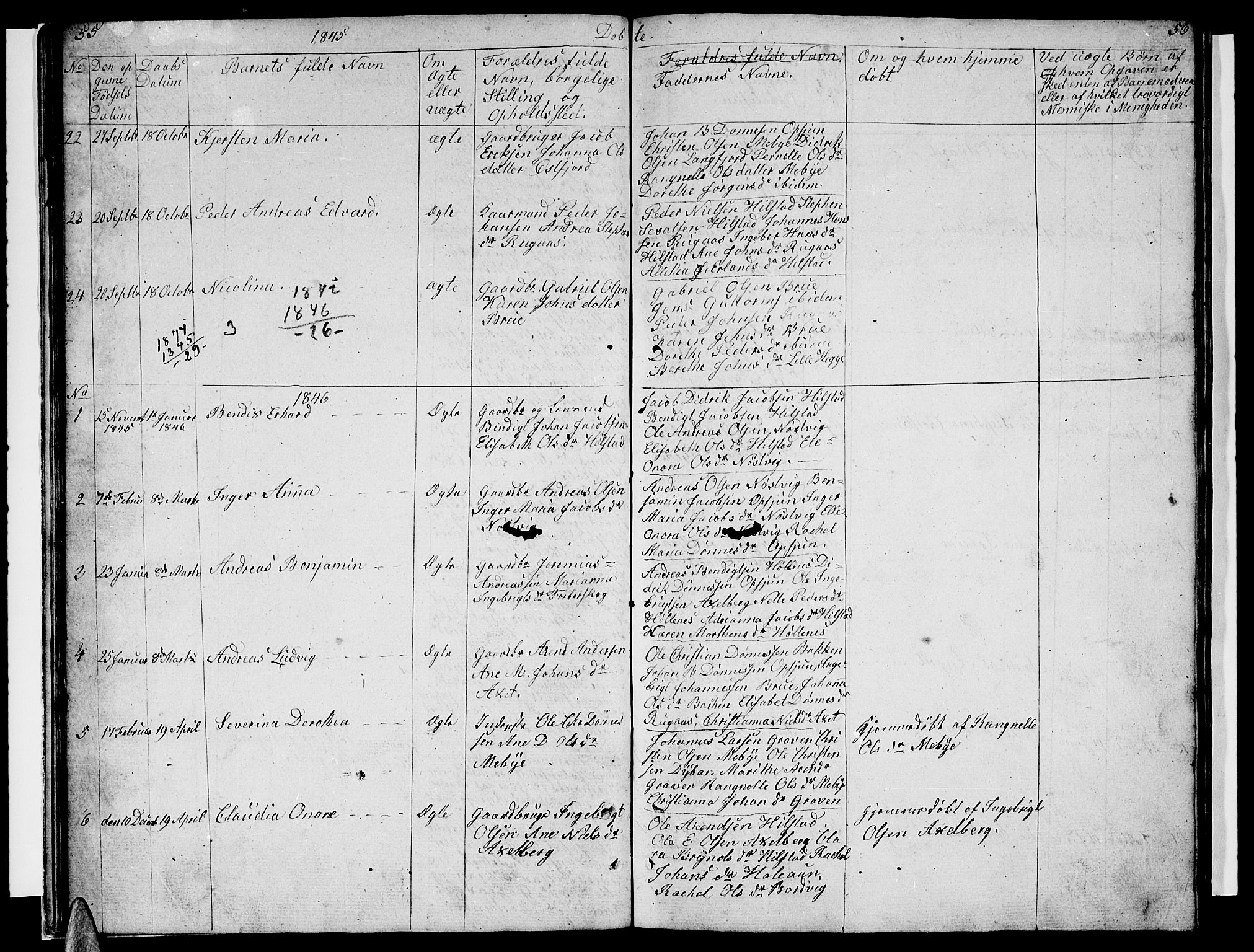 Ministerialprotokoller, klokkerbøker og fødselsregistre - Nordland, AV/SAT-A-1459/814/L0228: Klokkerbok nr. 814C01, 1838-1858, s. 55-56