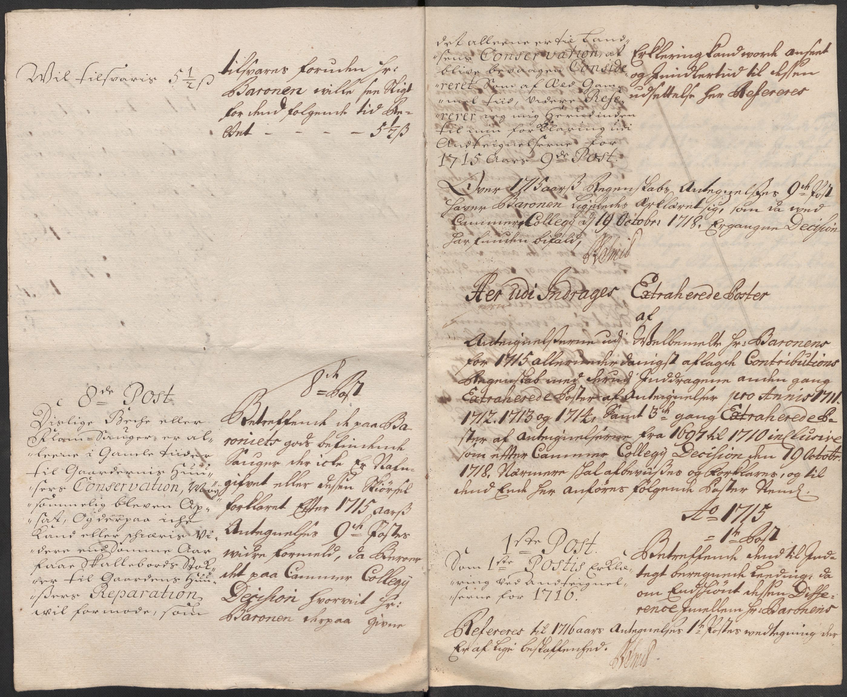 Rentekammeret inntil 1814, Reviderte regnskaper, Fogderegnskap, AV/RA-EA-4092/R49/L3139: Fogderegnskap Rosendal Baroni, 1715-1717, s. 188