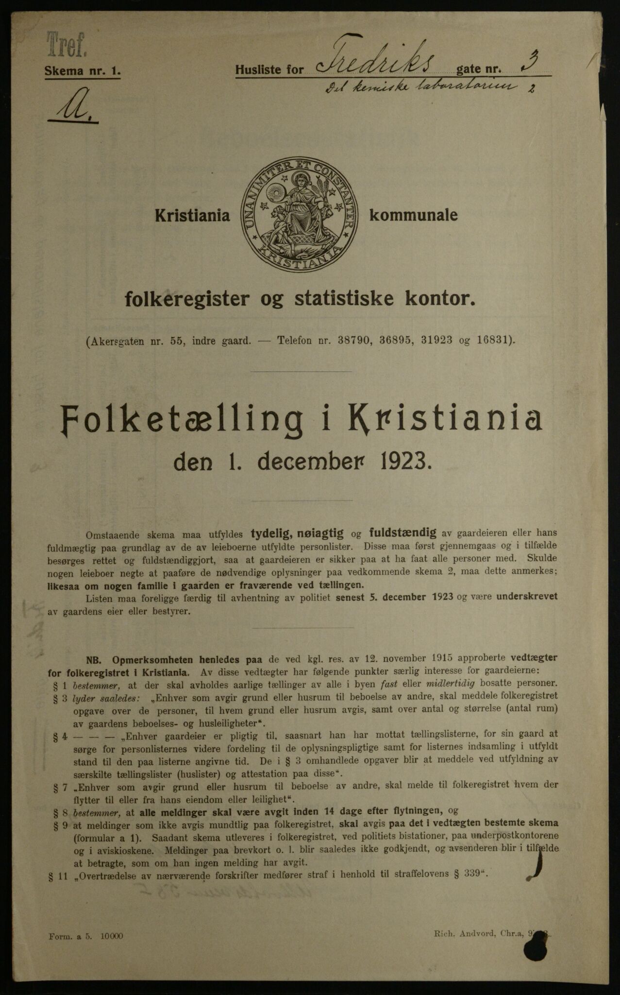 OBA, Kommunal folketelling 1.12.1923 for Kristiania, 1923, s. 29717