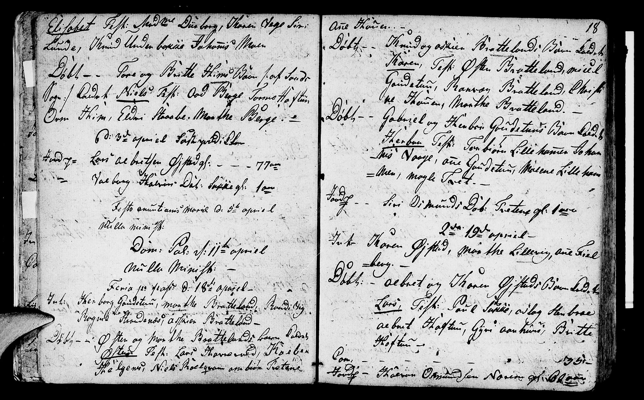 Suldal sokneprestkontor, AV/SAST-A-101845/01/IV/L0004: Ministerialbok nr. A 4, 1800-1816, s. 18