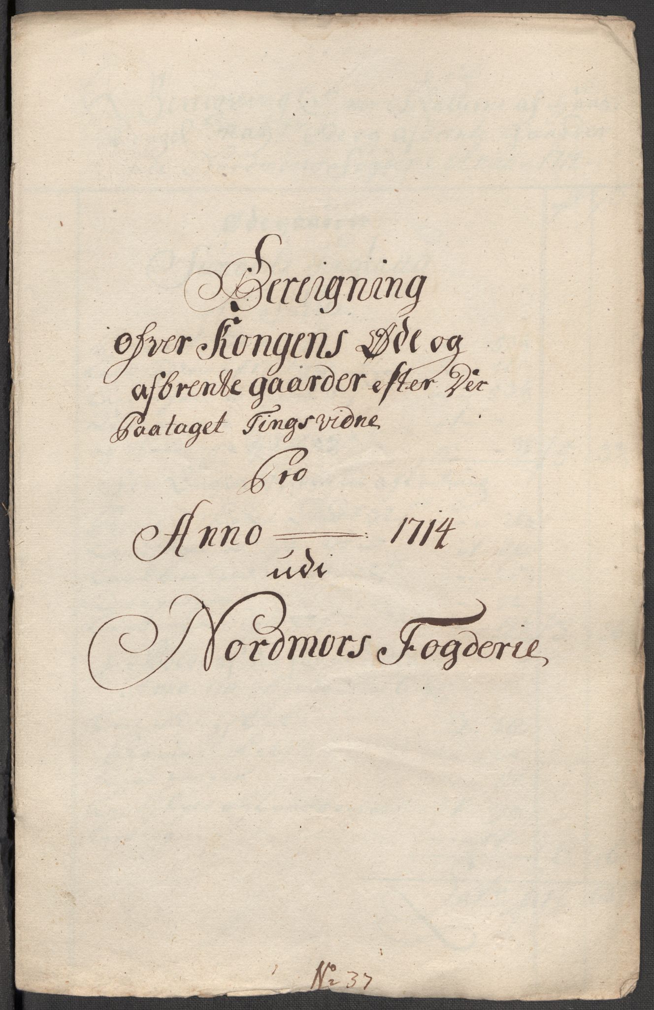 Rentekammeret inntil 1814, Reviderte regnskaper, Fogderegnskap, RA/EA-4092/R56/L3748: Fogderegnskap Nordmøre, 1714-1715, s. 201