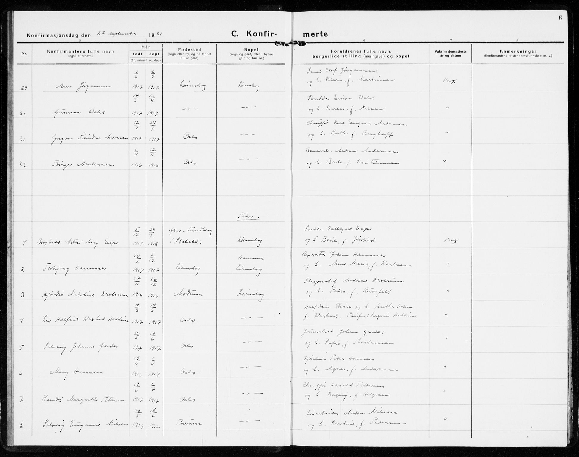 Skedsmo prestekontor Kirkebøker, AV/SAO-A-10033a/F/Fb/L0004: Ministerialbok nr. II 4, 1931-1943, s. 6