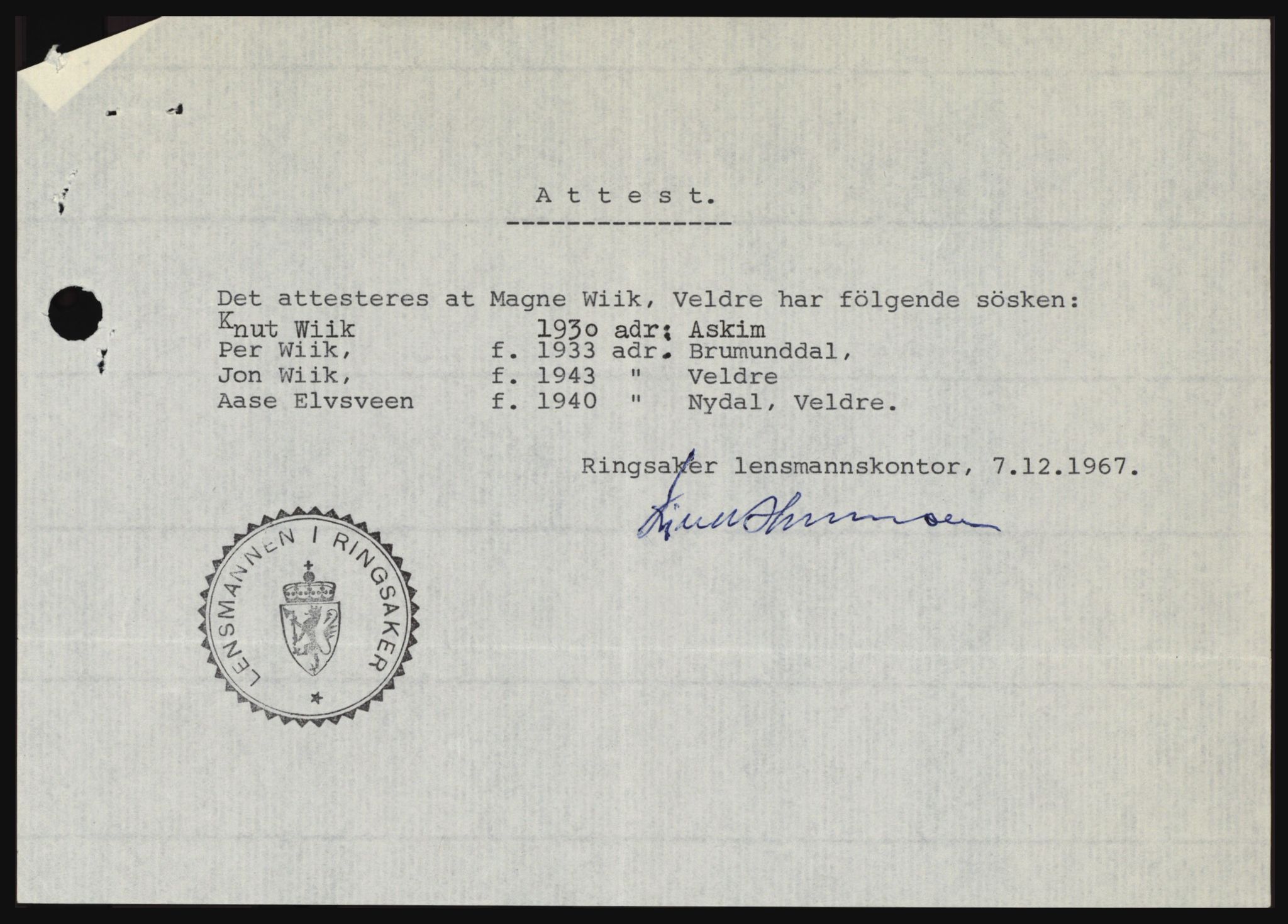 Nord-Hedmark sorenskriveri, SAH/TING-012/H/Hc/L0027: Pantebok nr. 27, 1967-1968, Dagboknr: 6580/1967