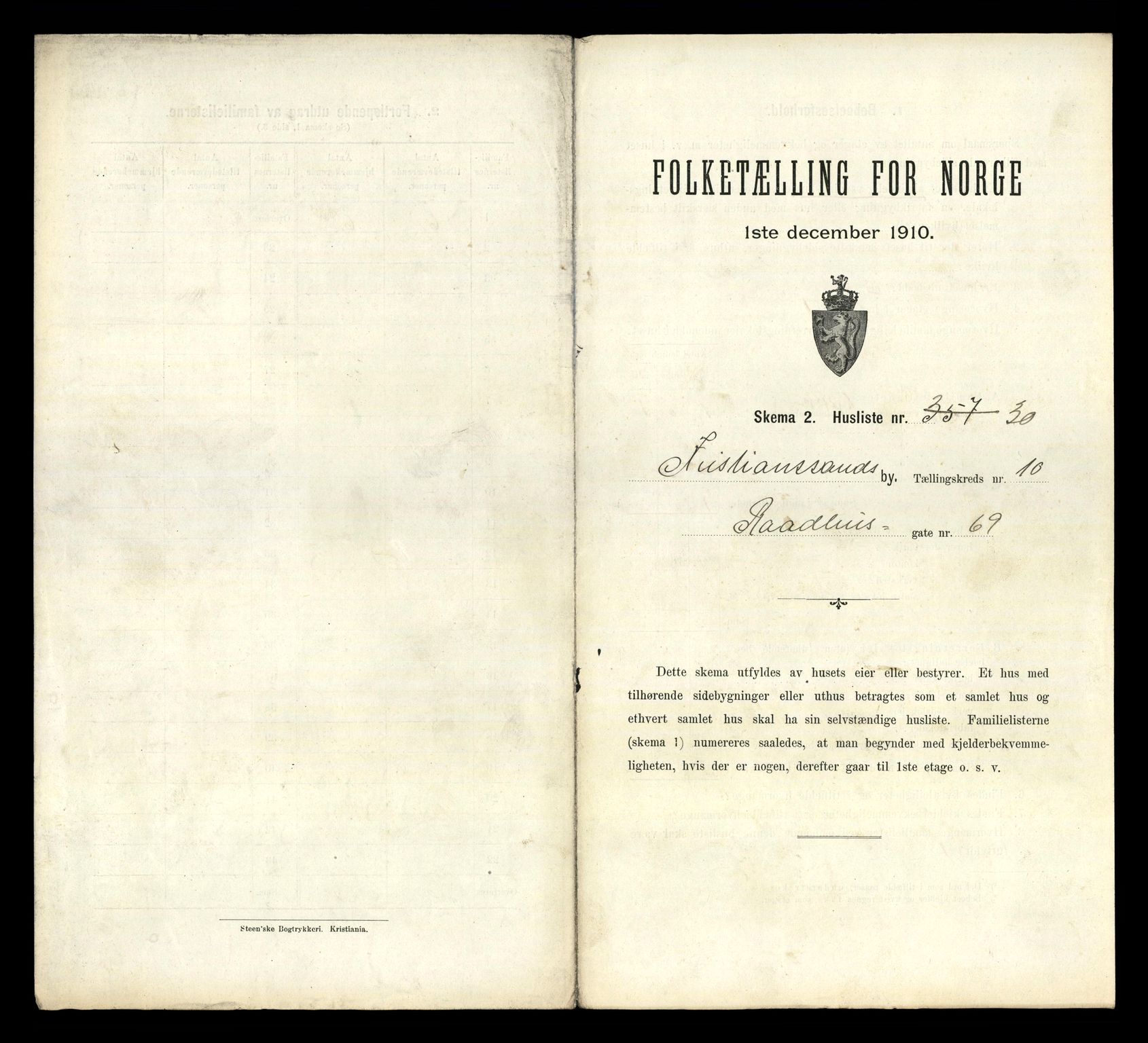 RA, Folketelling 1910 for 1001 Kristiansand kjøpstad, 1910, s. 2458