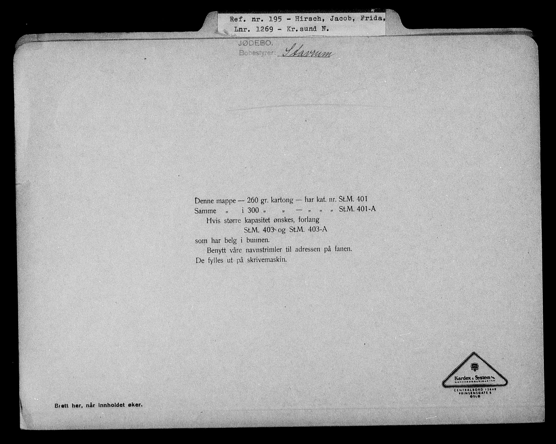 Justisdepartementet, Tilbakeføringskontoret for inndratte formuer, RA/S-1564/H/Hc/Hcb/L0913: --, 1945-1947, s. 505