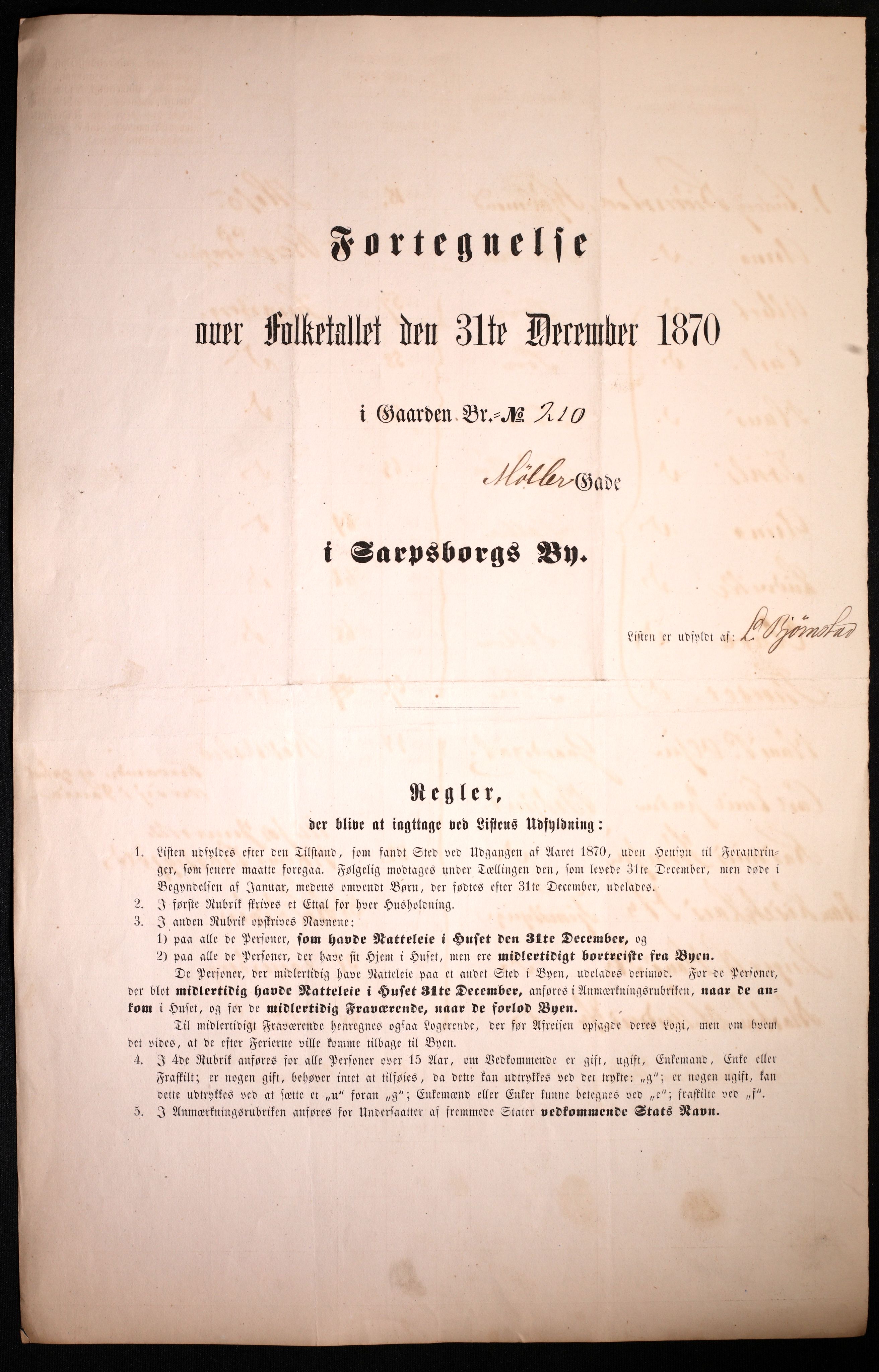 RA, Folketelling 1870 for 0102 Sarpsborg kjøpstad, 1870, s. 27