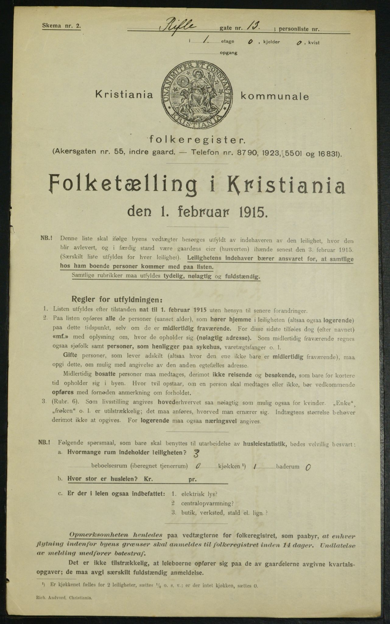 OBA, Kommunal folketelling 1.2.1915 for Kristiania, 1915, s. 82898