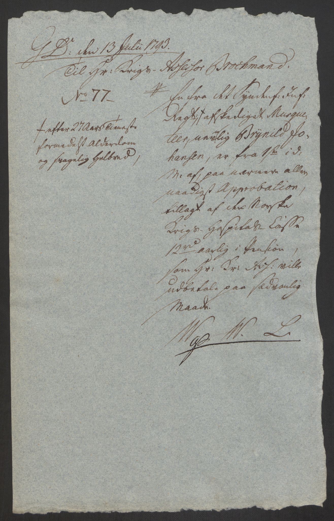 Forsvaret, Den norske kvesthuskasse/krigshospitalkasse, AV/RA-RAFA-1887/F/Fa/L0008: Konsepter, 1790-1793, s. 1148
