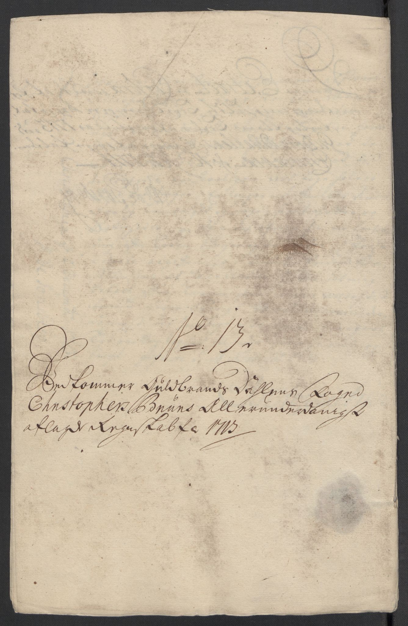 Rentekammeret inntil 1814, Reviderte regnskaper, Fogderegnskap, RA/EA-4092/R17/L1182: Fogderegnskap Gudbrandsdal, 1713, s. 407