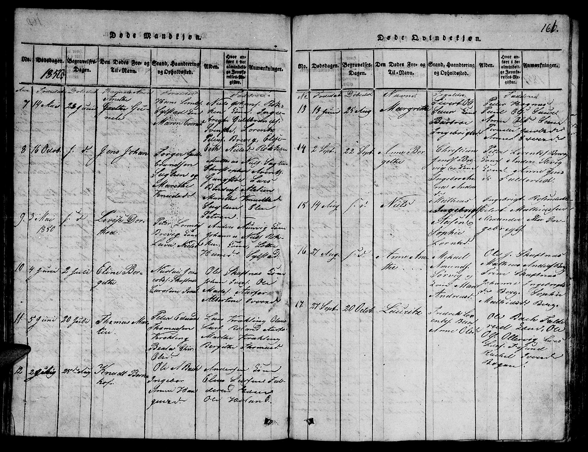 Ministerialprotokoller, klokkerbøker og fødselsregistre - Nord-Trøndelag, SAT/A-1458/780/L0648: Klokkerbok nr. 780C01 /3, 1815-1877, s. 161