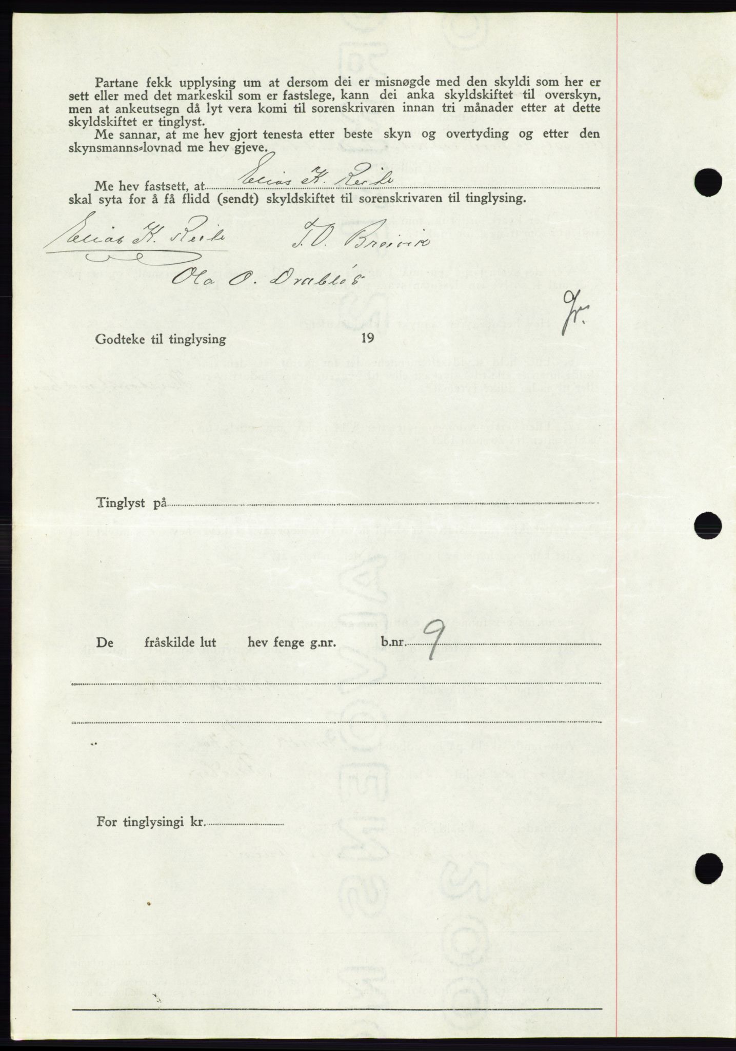 Søre Sunnmøre sorenskriveri, AV/SAT-A-4122/1/2/2C/L0064: Pantebok nr. 58, 1937-1938, Dagboknr: 1697/1937