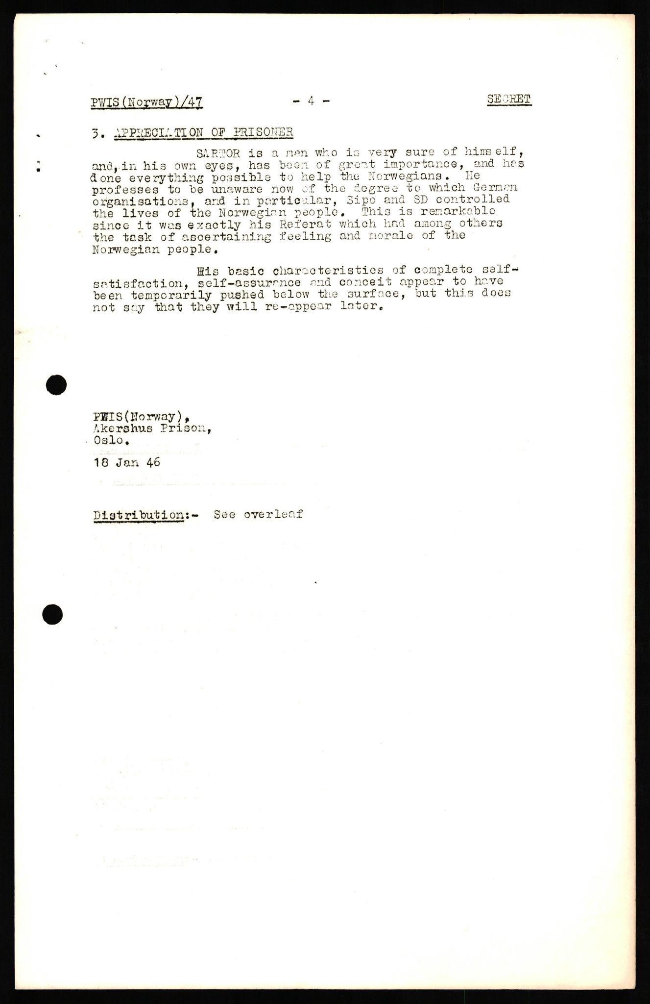 Forsvaret, Forsvarets overkommando II, AV/RA-RAFA-3915/D/Db/L0028: CI Questionaires. Tyske okkupasjonsstyrker i Norge. Tyskere., 1945-1946, s. 464