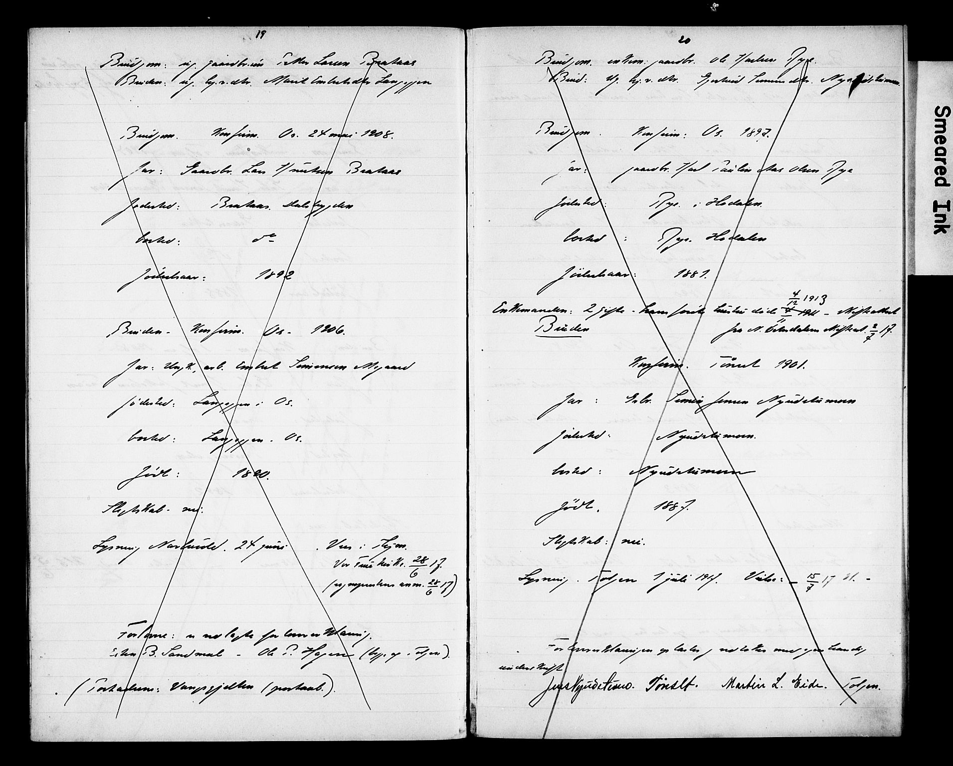 Tolga prestekontor, AV/SAH-PREST-062/N/L0004: Lysningsprotokoll nr. 31, 1916-1920, s. 19-20