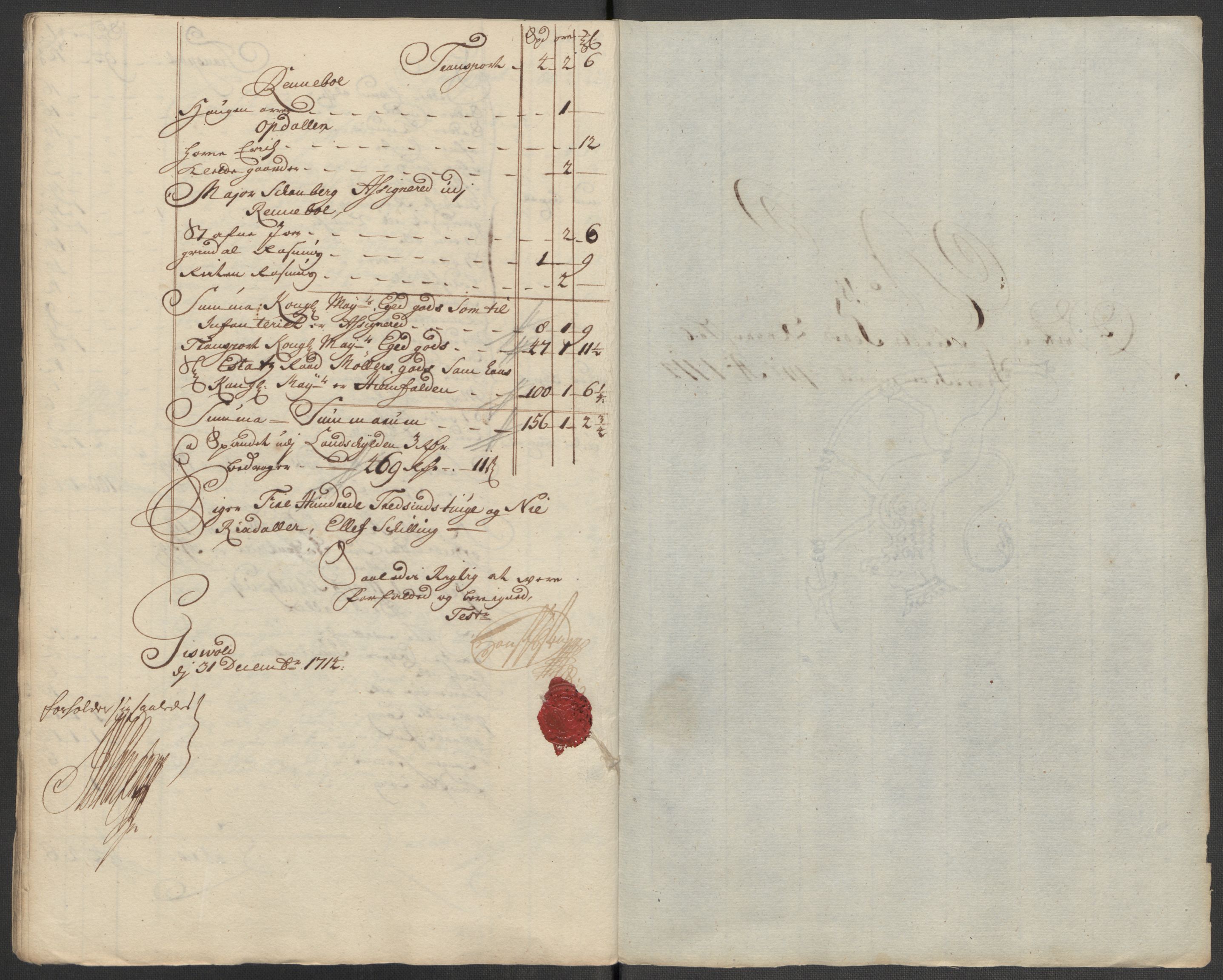 Rentekammeret inntil 1814, Reviderte regnskaper, Fogderegnskap, RA/EA-4092/R60/L3965: Fogderegnskap Orkdal og Gauldal, 1714, s. 168