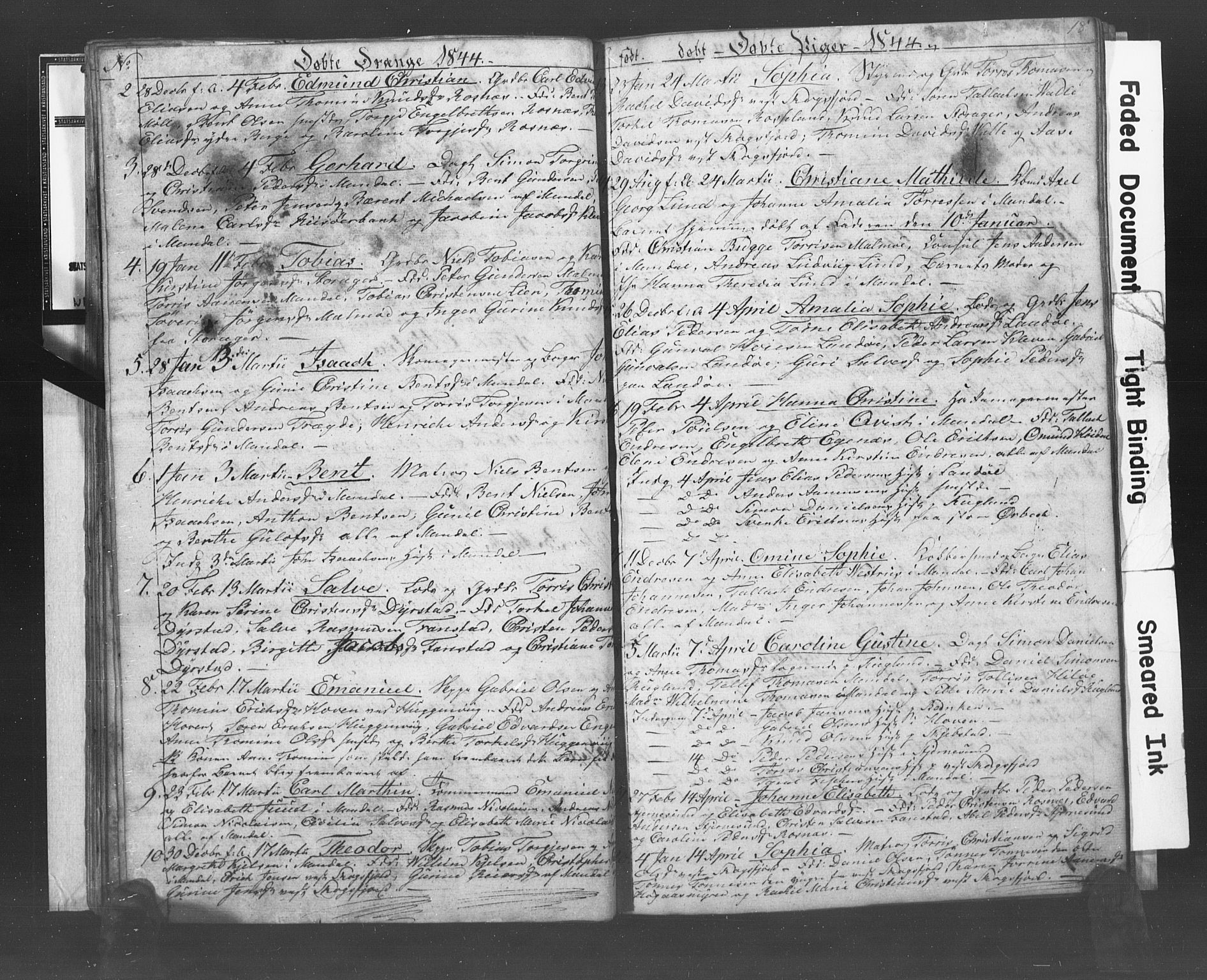 Mandal sokneprestkontor, AV/SAK-1111-0030/F/Fb/Fba/L0005: Klokkerbok nr. B 1E, 1842-1845, s. 18