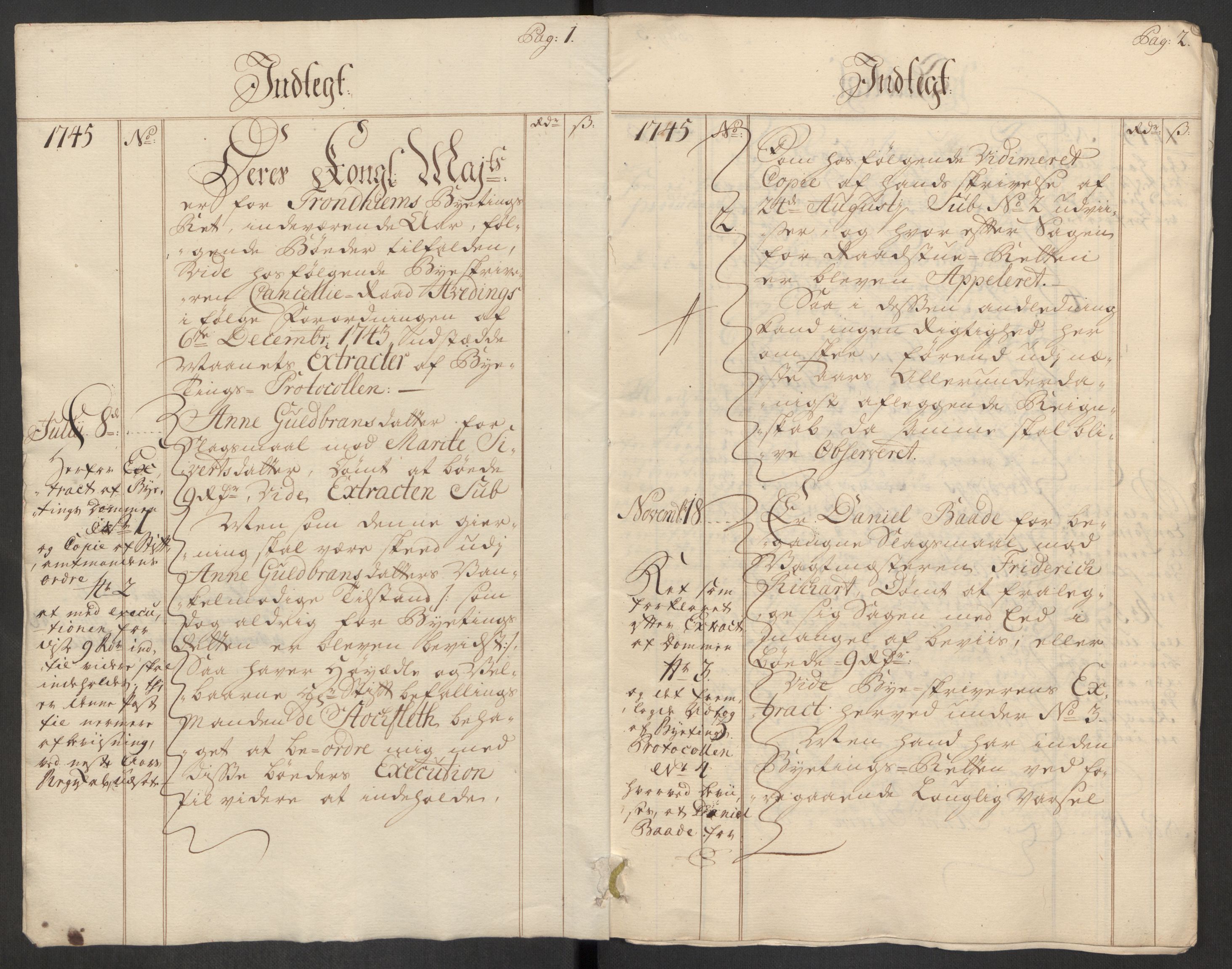 Rentekammeret inntil 1814, Reviderte regnskaper, Byregnskaper, AV/RA-EA-4066/R/Rs/L0541: [S22] Sikt og sakefall, 1743-1746, s. 203