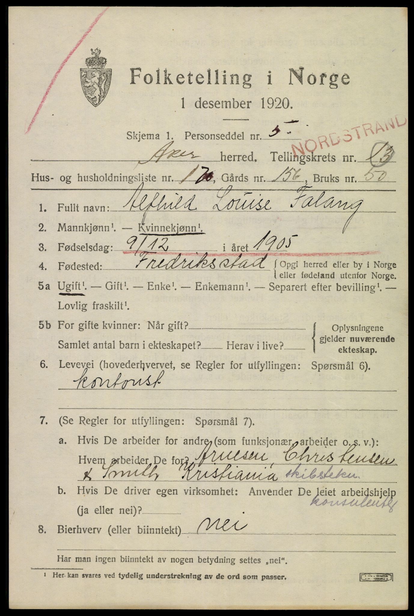 SAO, Folketelling 1920 for 0218 Aker herred, 1920, s. 81636