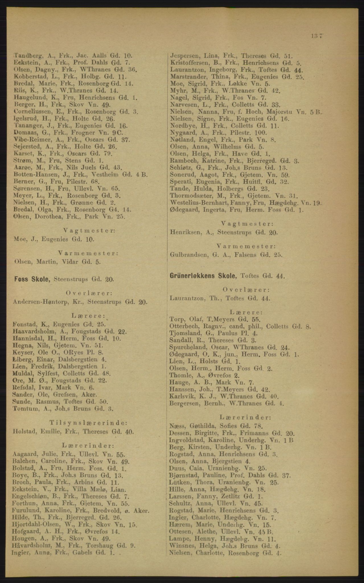 Kristiania/Oslo adressebok, PUBL/-, 1906, s. 137
