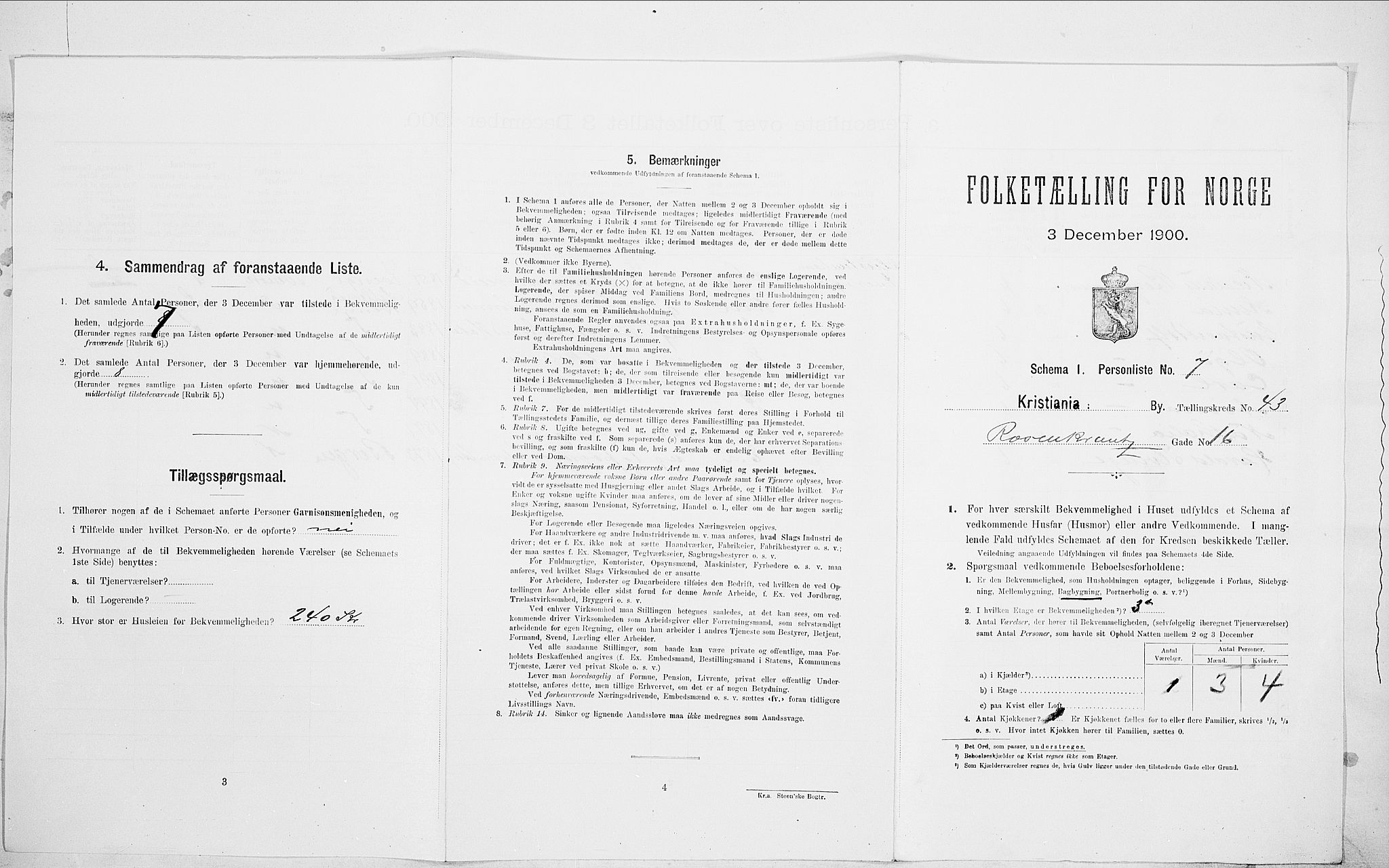 SAO, Folketelling 1900 for 0301 Kristiania kjøpstad, 1900, s. 75555