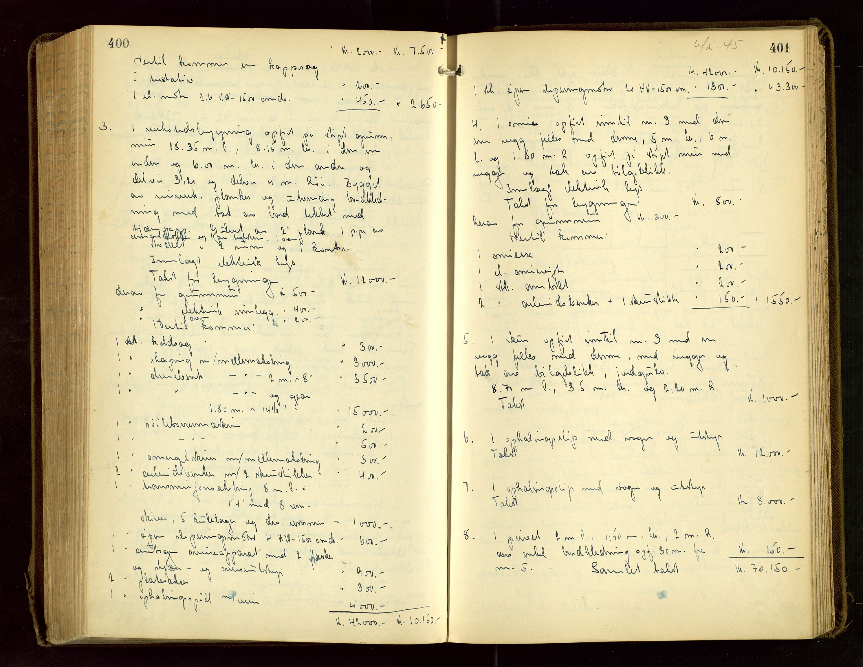 Hetland lensmannskontor, AV/SAST-A-100101/Goa/L0007: "Branntakstprotokoll", 1938-1947, s. 400-401