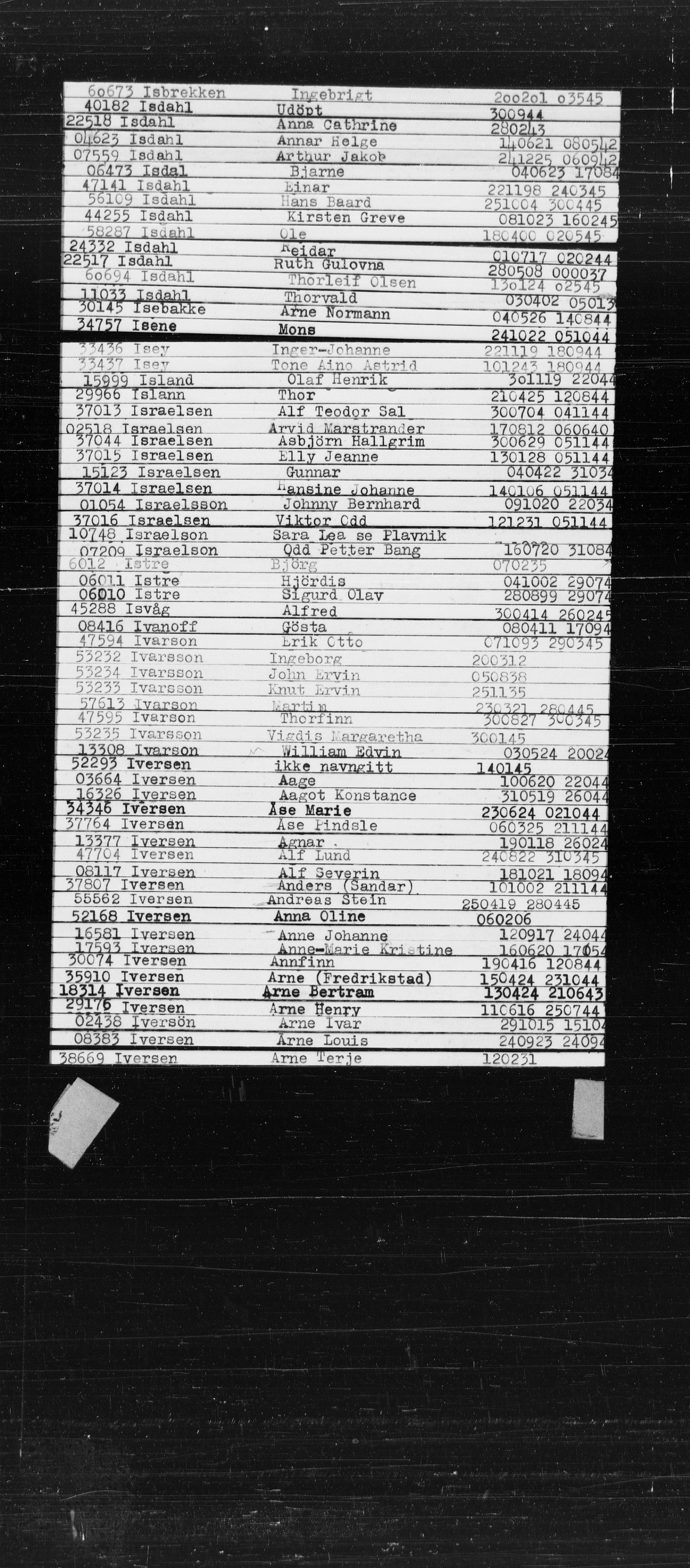 Den Kgl. Norske Legasjons Flyktningskontor, AV/RA-S-6753/V/Va/L0022: Kjesäterkartoteket.  Alfabetisk register, A-Å., 1940-1945, s. 362