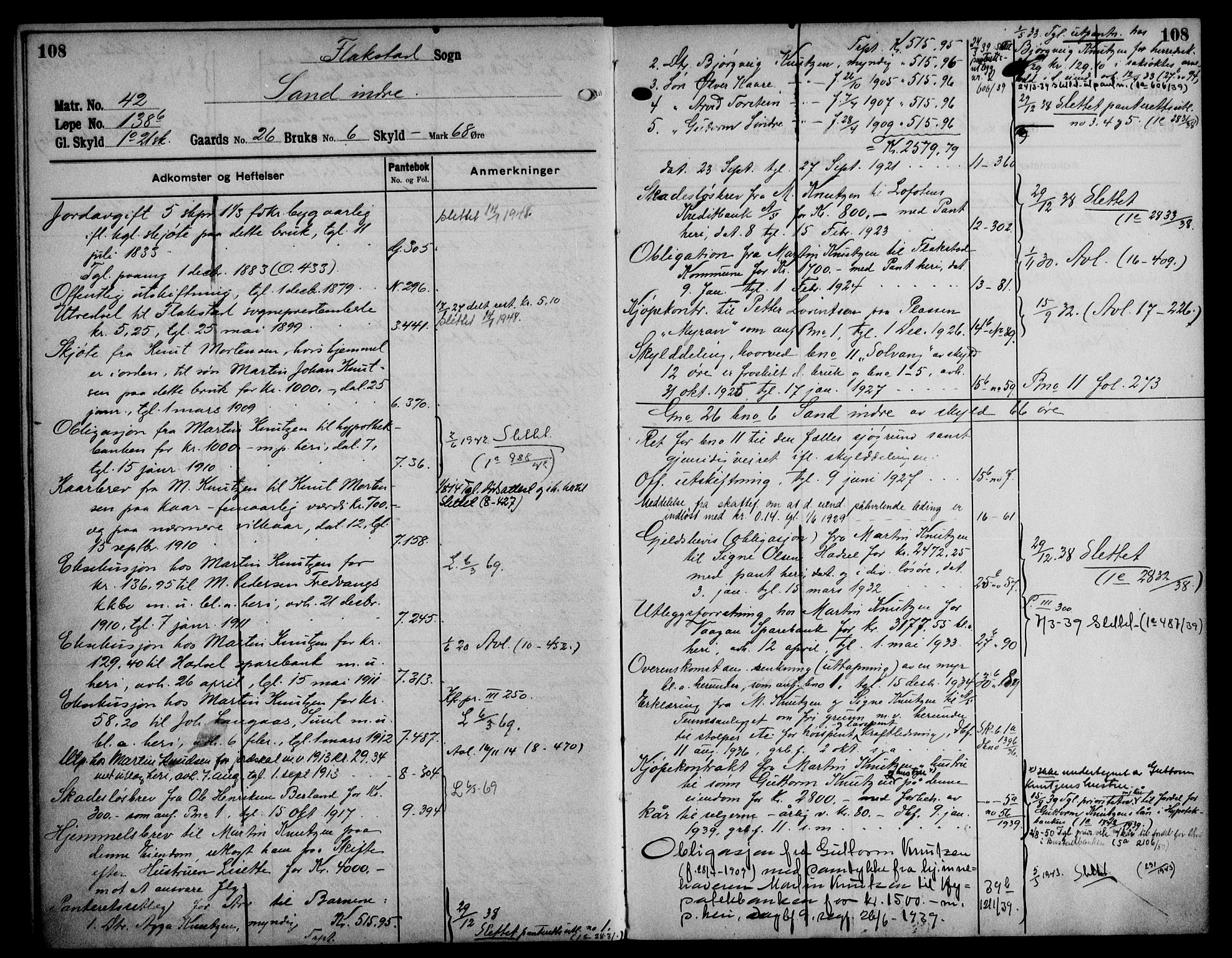 Lofoten sorenskriveri, AV/SAT-A-0017/1/2/2A/L0035: Panteregister nr. 35, s. 108