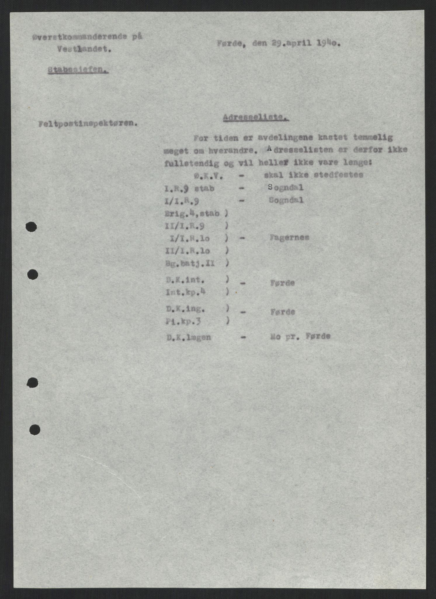 Forsvaret, Forsvarets krigshistoriske avdeling, AV/RA-RAFA-2017/Y/Yb/L0099: II-C-11-400  -  4. Divisjon., 1940, s. 61