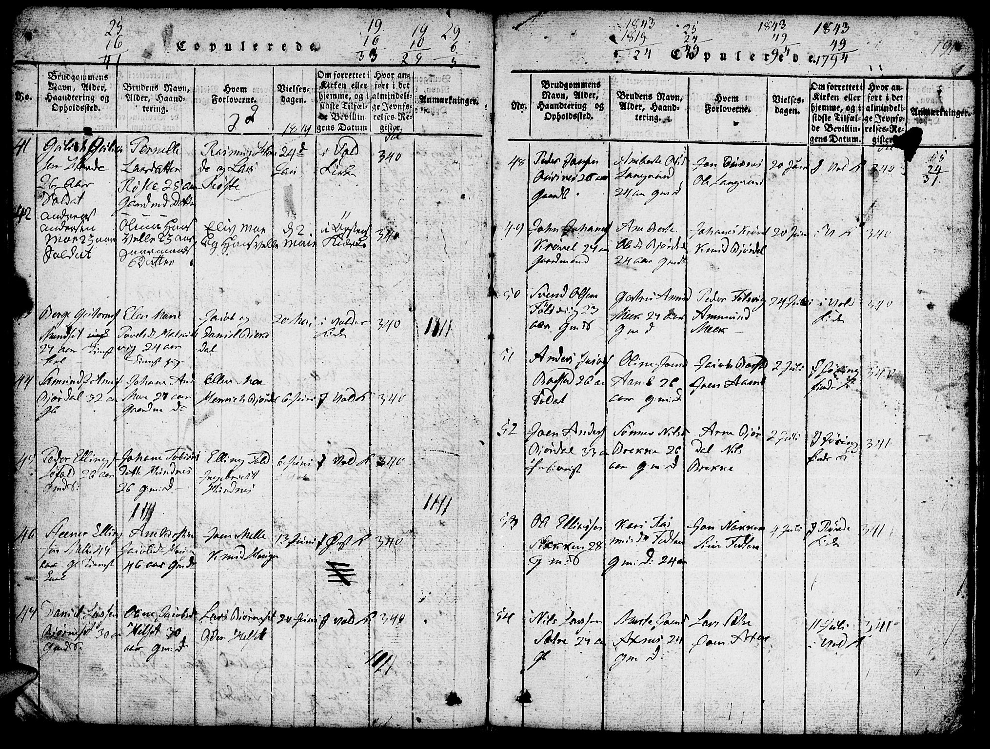 Ministerialprotokoller, klokkerbøker og fødselsregistre - Møre og Romsdal, AV/SAT-A-1454/511/L0155: Klokkerbok nr. 511C01, 1817-1829, s. 191