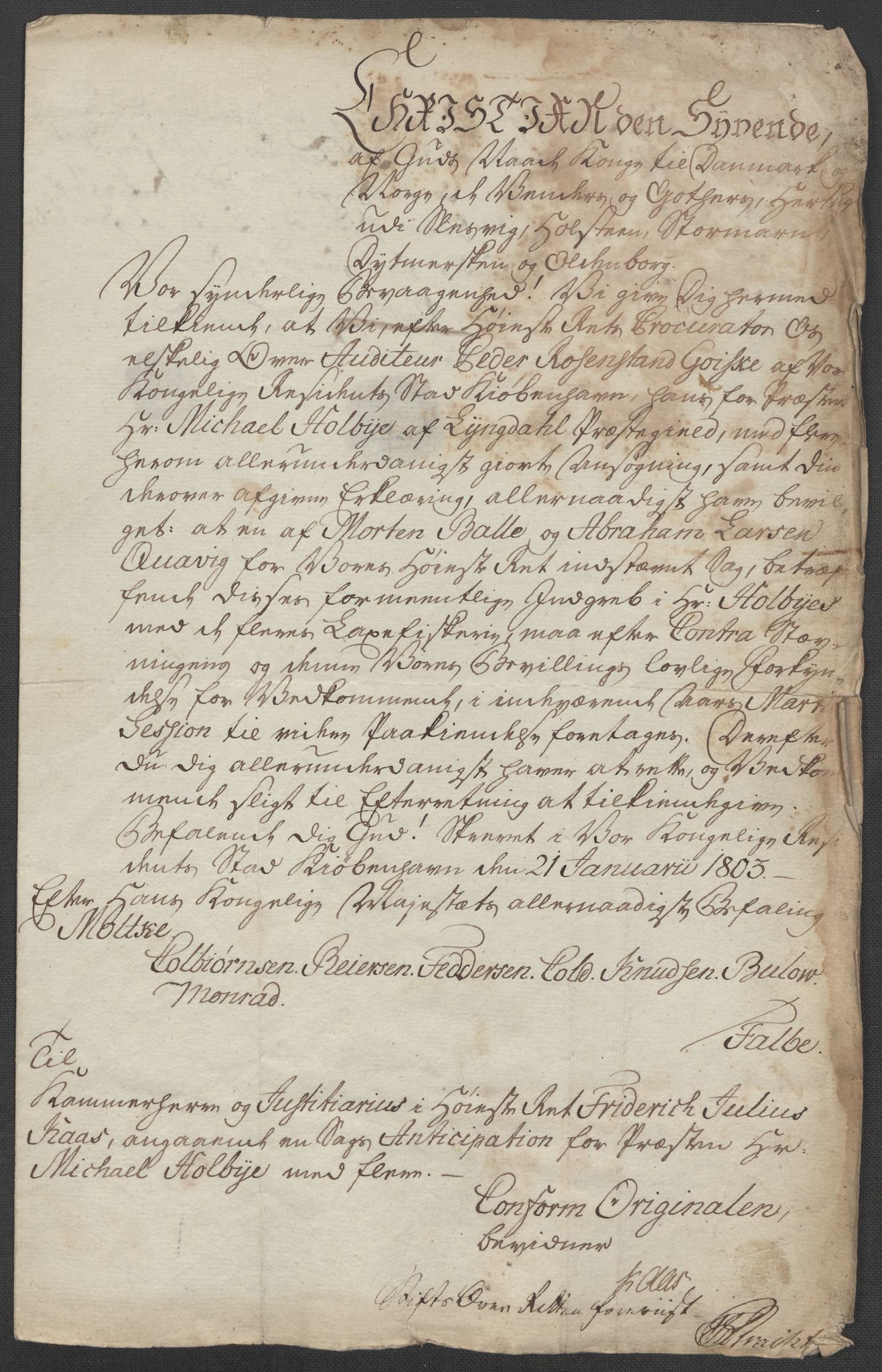 Riksarkivets diplomsamling, RA/EA-5965/F15/L0034: Prestearkiv - Vest-Agder, 1801-1803, s. 199